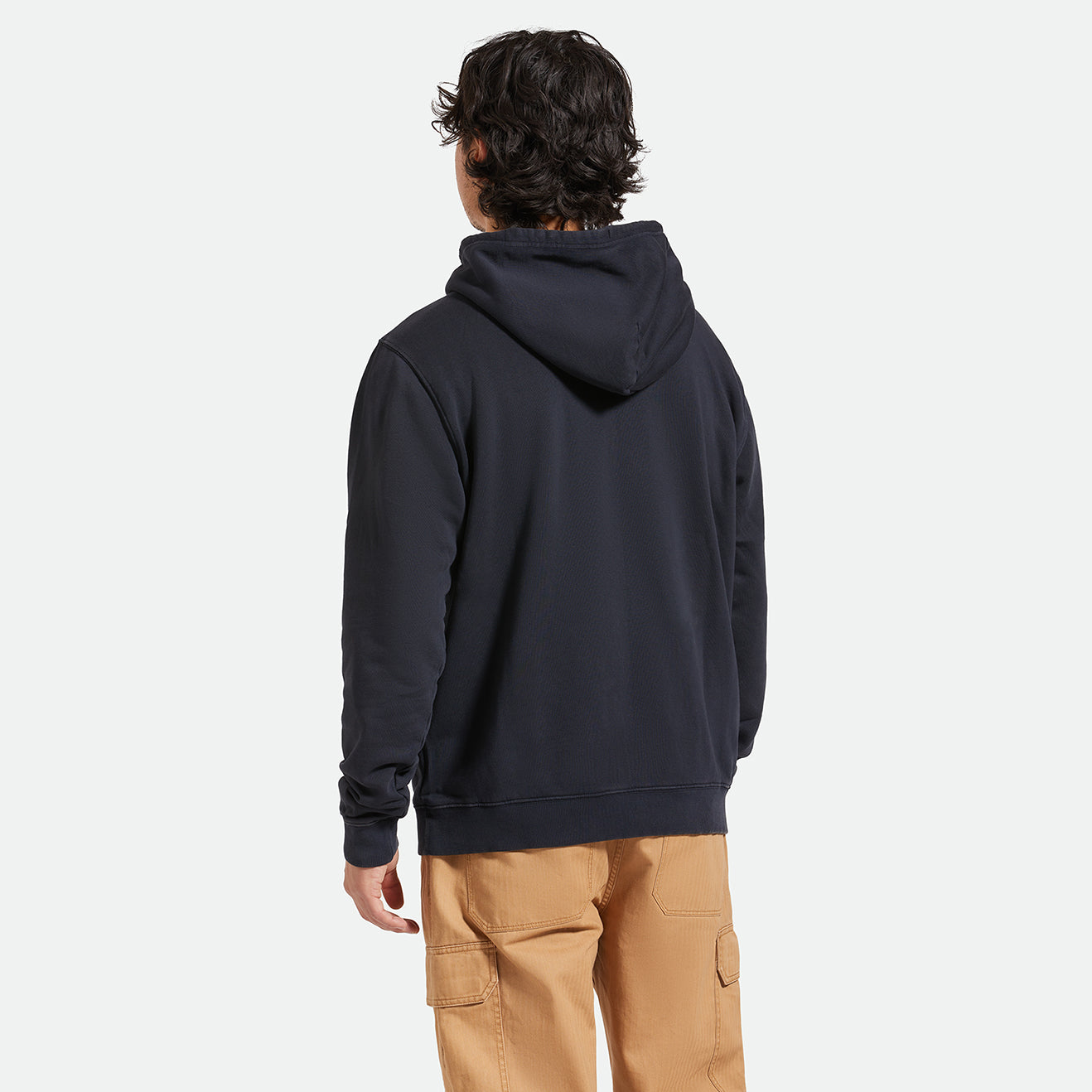 VARSITY BROKEN IN HOOD - BLACK WORN WASH