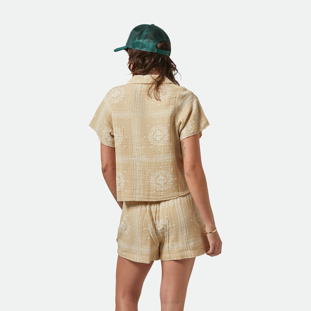 WANDERING TIE TOP-PALE KHAKI BANDANA