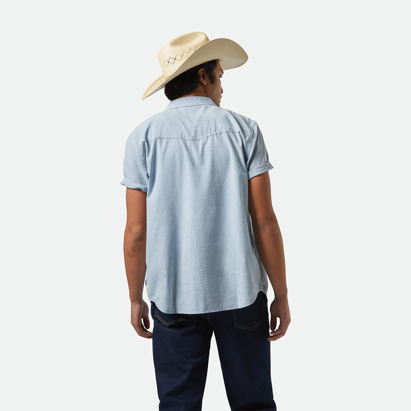WAYNE S/S WVN - MEDIUM BLUE