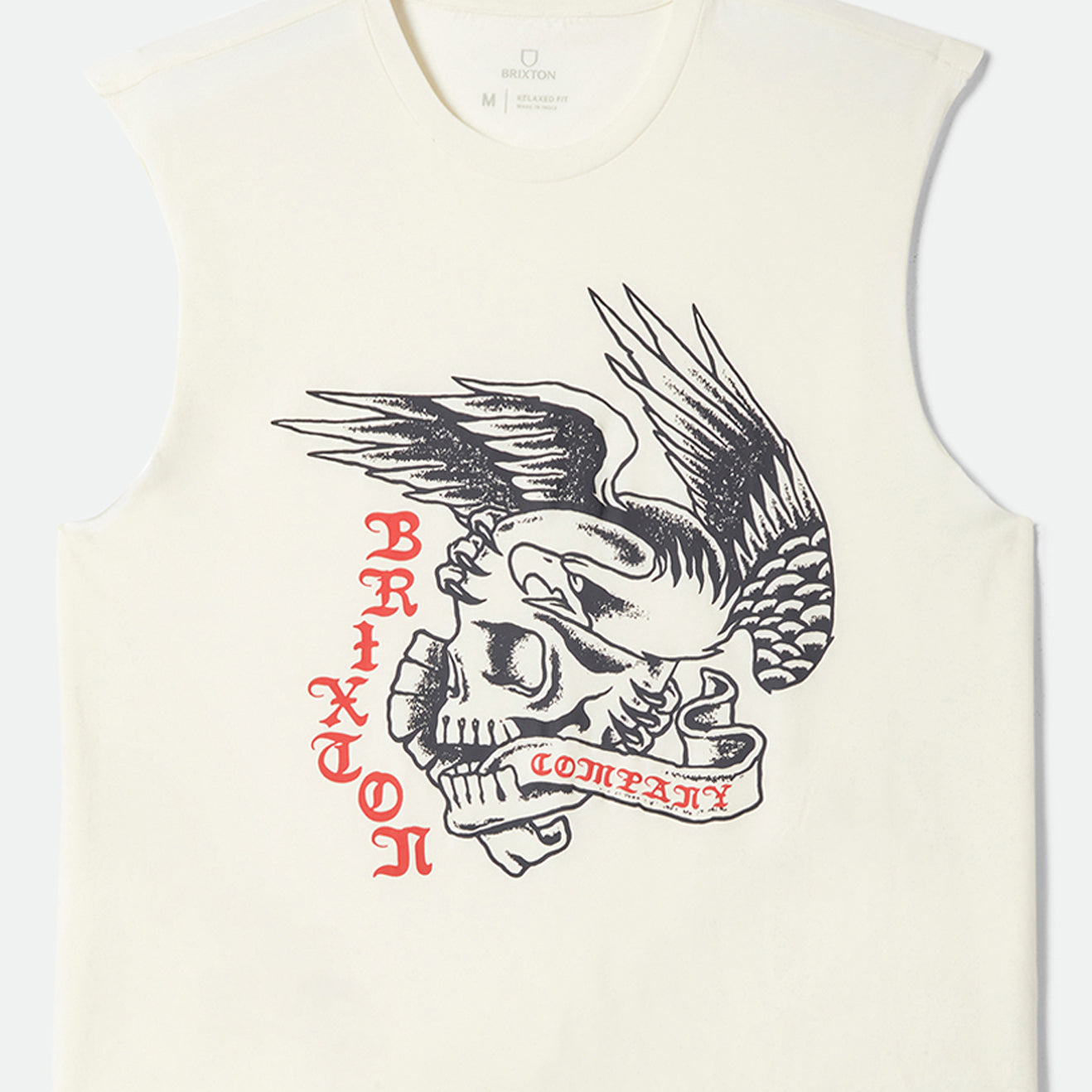 WOLCOTT WORN IN BOXY MUSCLE TANK - OFF WHITE