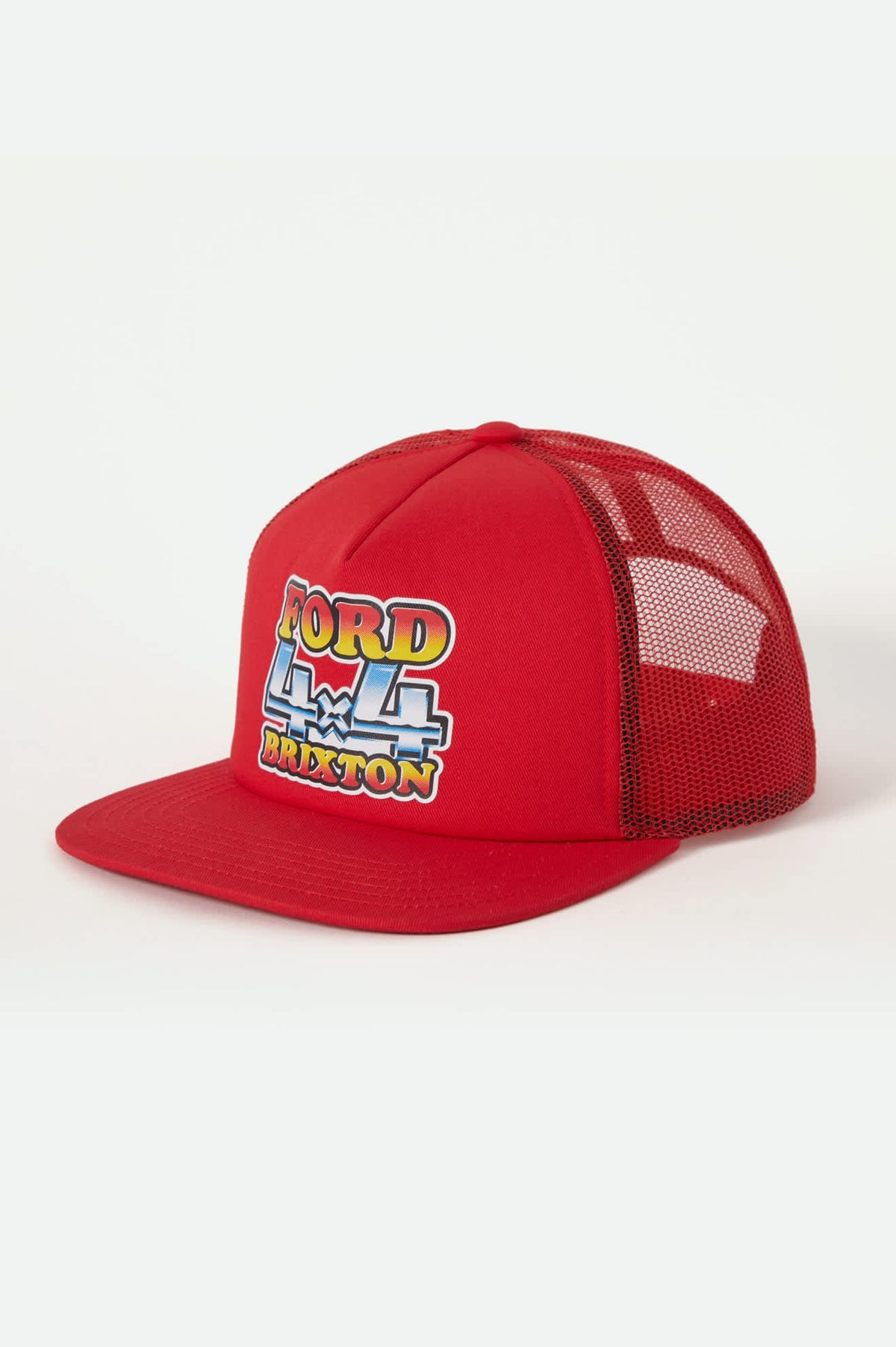 FORD 4X4 CHROME TRUCKER HAT - RANGOON RED