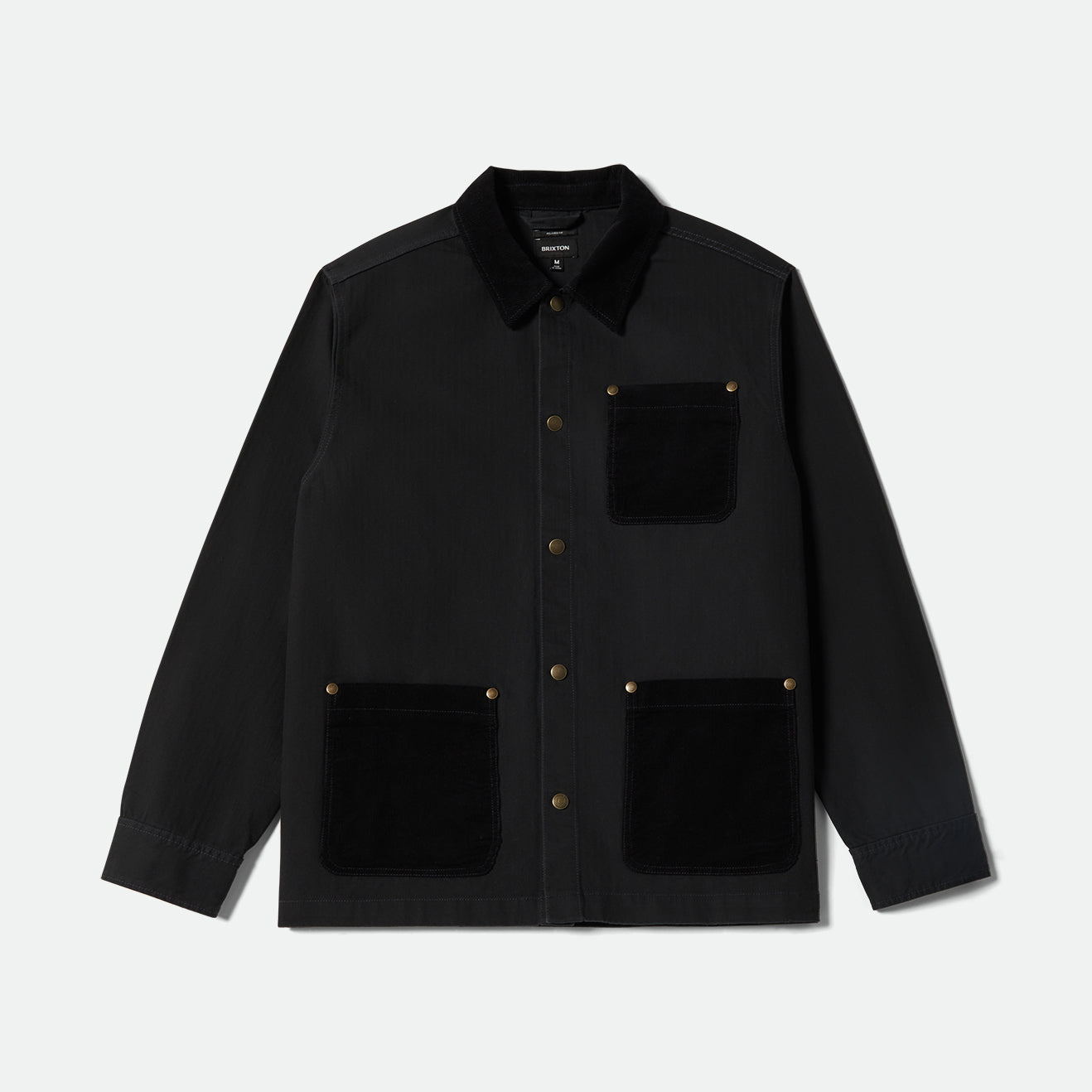 HERRINGBONE LW CHORE COAT - BLACK HERRINGBONE