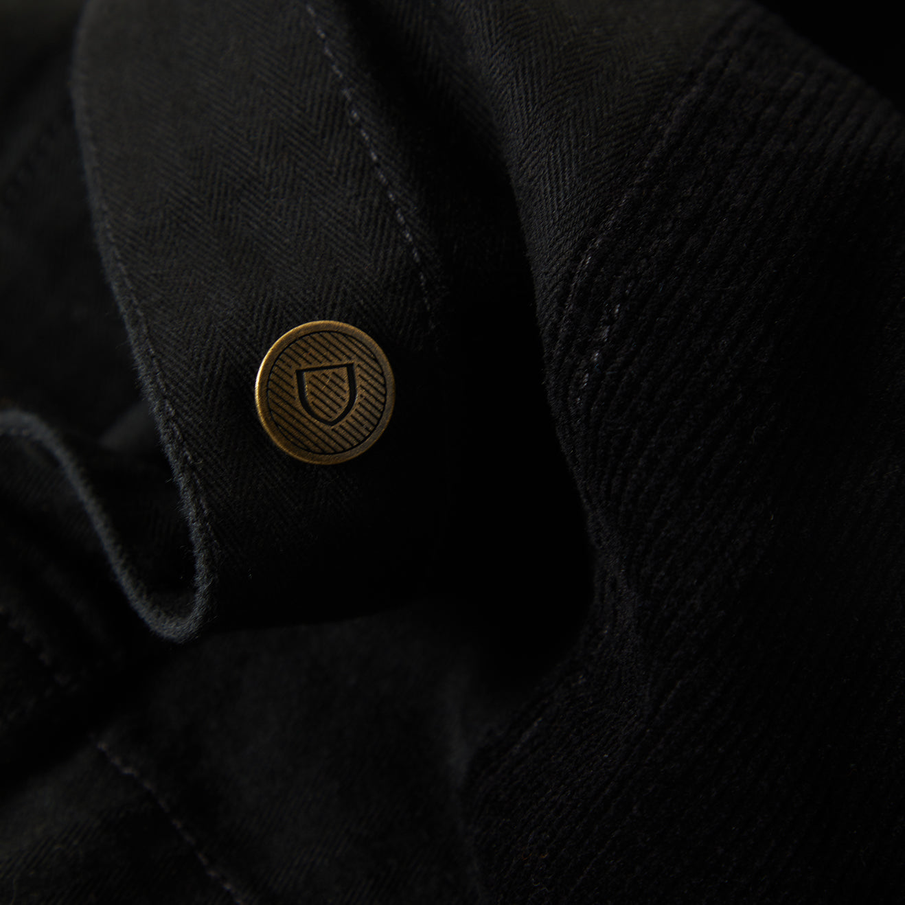 HERRINGBONE LW CHORE COAT - BLACK HERRINGBONE