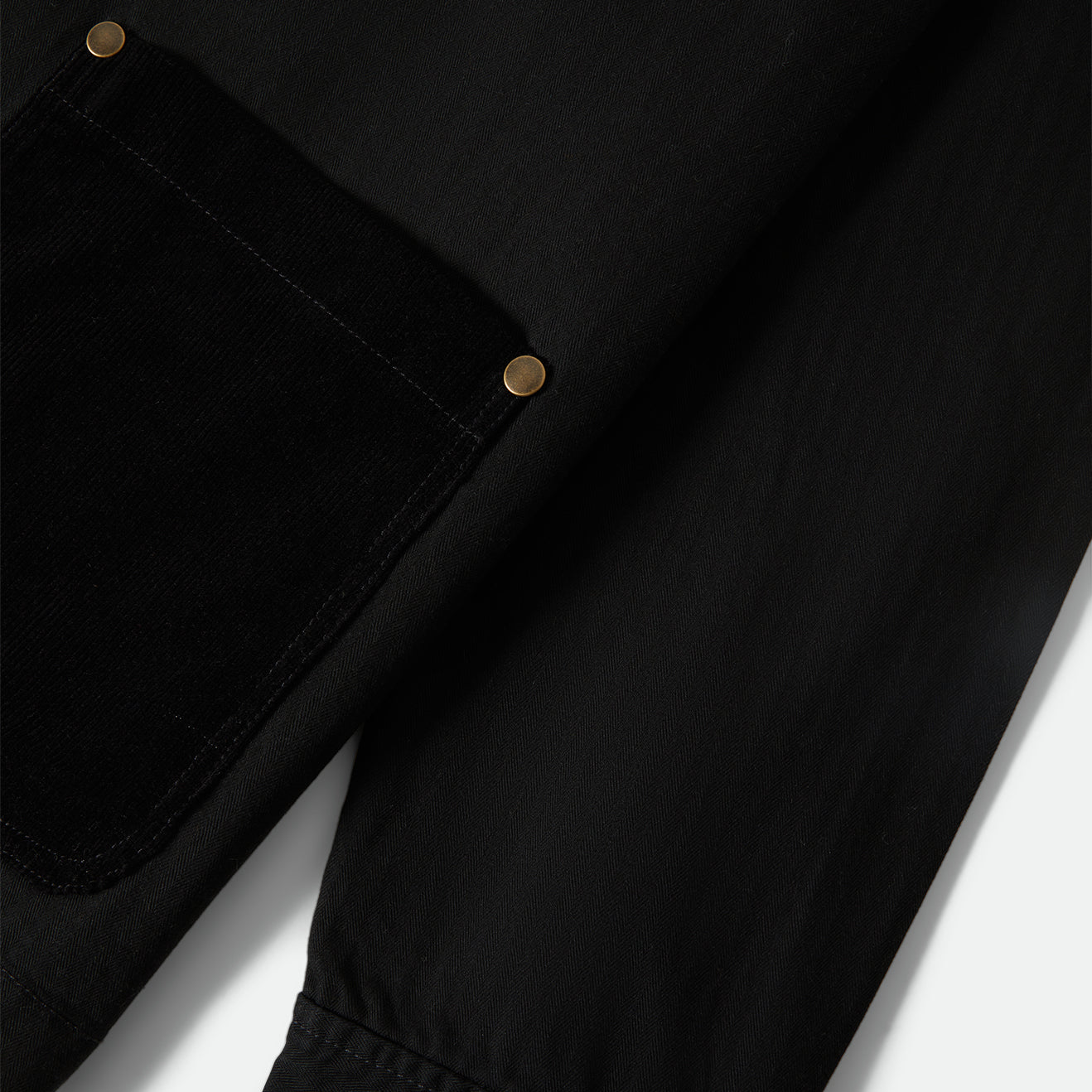 HERRINGBONE LW CHORE COAT - BLACK HERRINGBONE