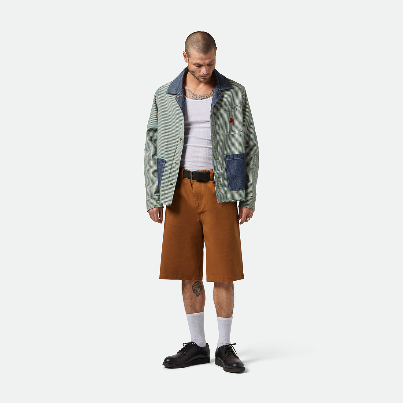 ASSEMBLY REVERSIBLE CHORE JACKET-INDIGO/PINE NEEDLE/WHITECAP