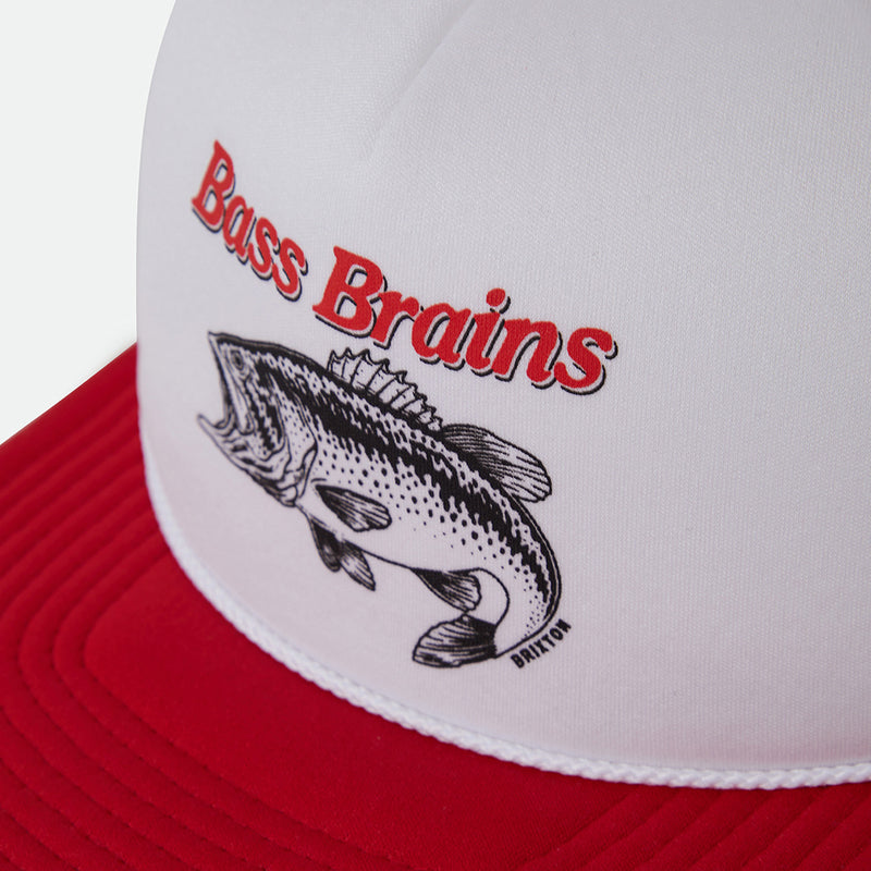 BASS BRAINS FT MP TRUCKER HAT - CRIMSON/WHITE/CRIMSON