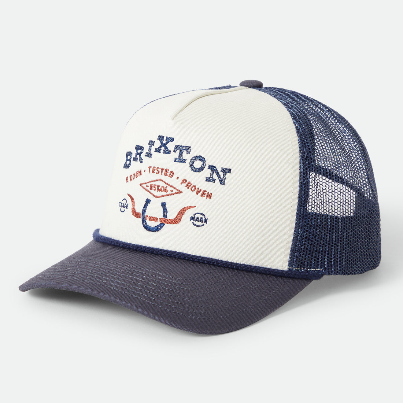 BEEKMAN C NP MP TRUCKER HAT - OFF WHITE/NAVY