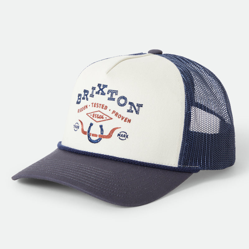 BEEKMAN C NP MP TRUCKER HAT - OFF WHITE/NAVY