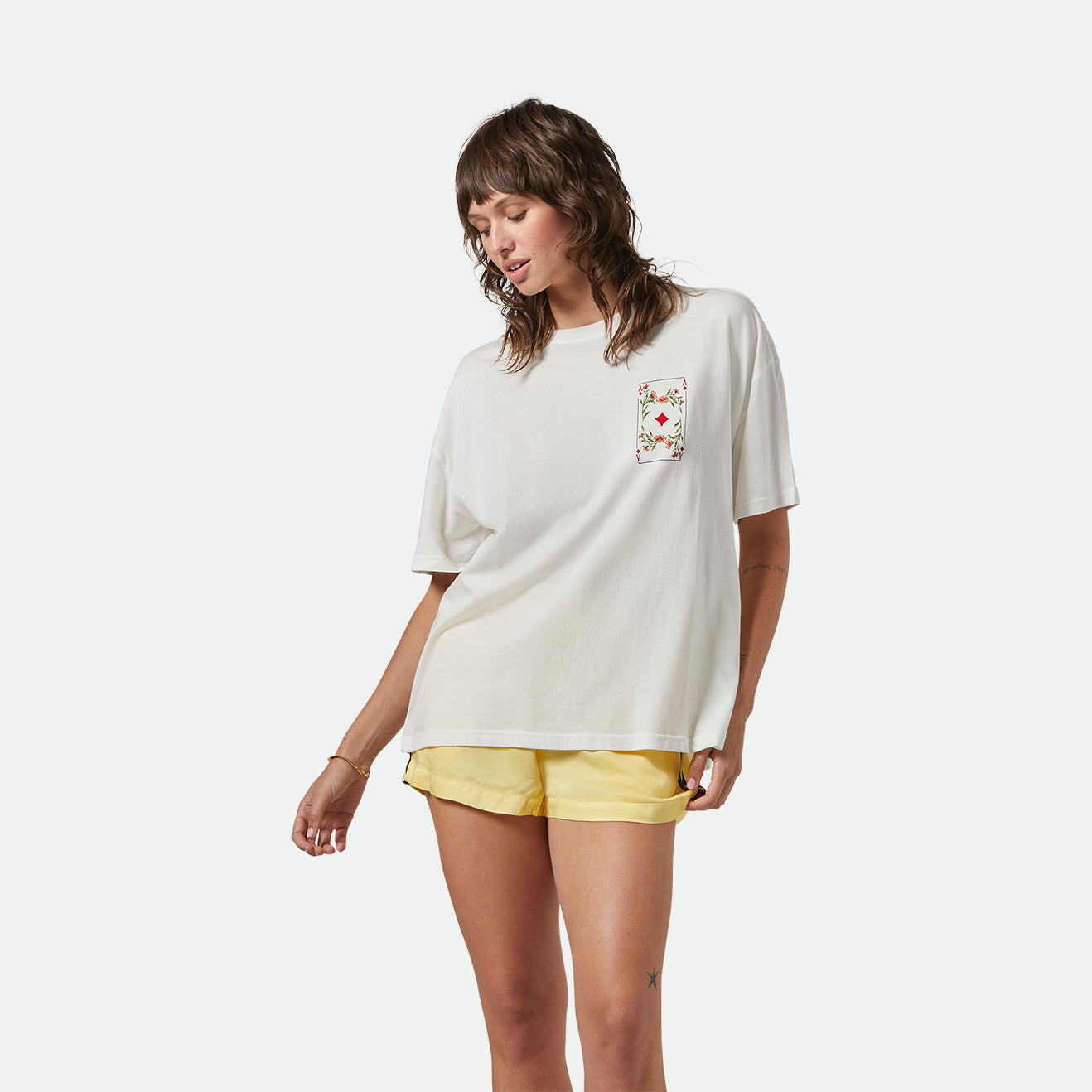 BOTANICAL ACE OVERSIZED BF TEE-OFF WHITE