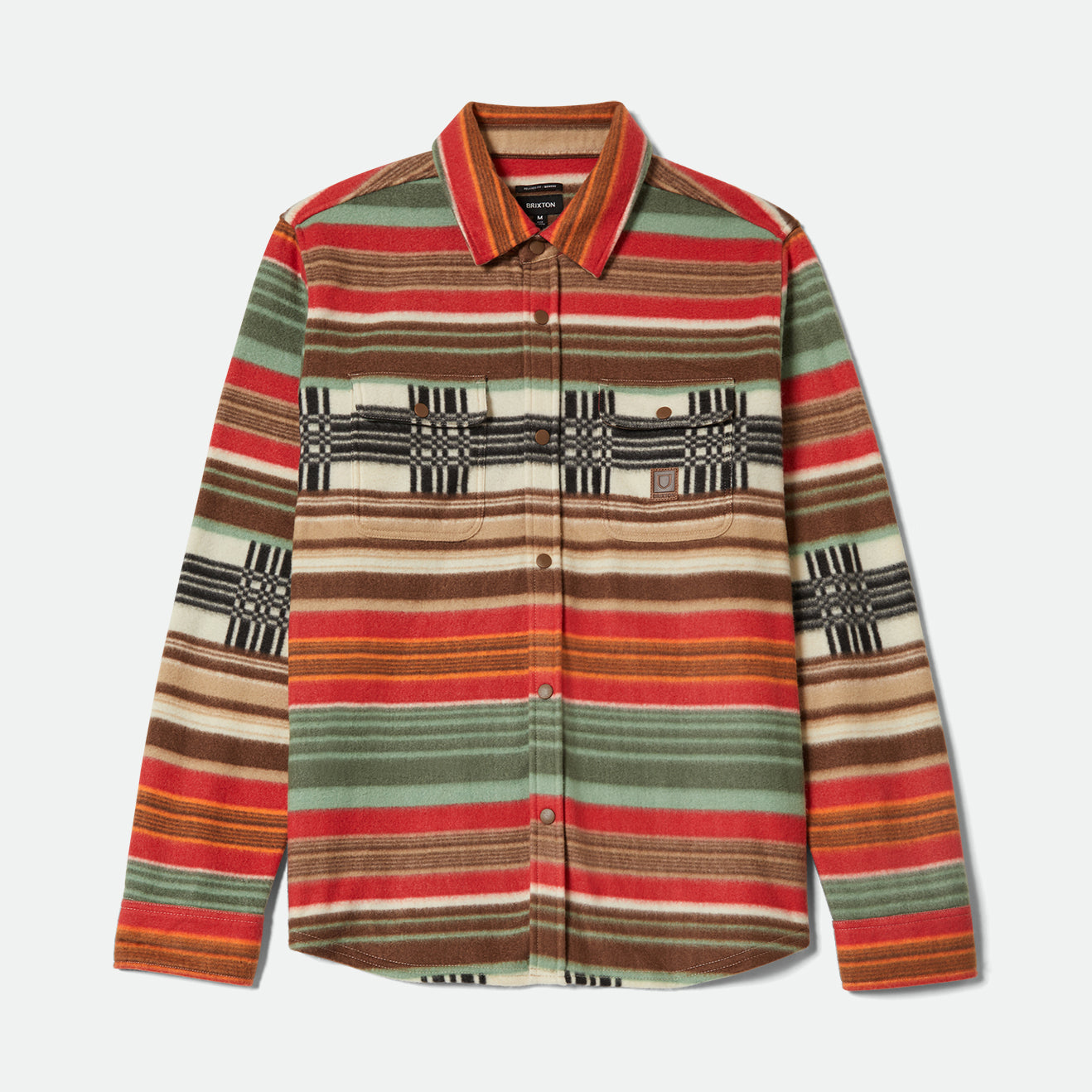 BOWERY L/S ARCTIC STRETCH FLEECE - MULTI BLANKET STRIPE