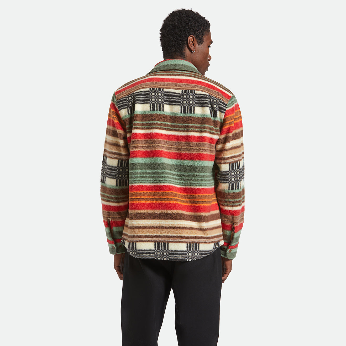 BOWERY L/S ARCTIC STRETCH FLEECE - MULTI BLANKET STRIPE