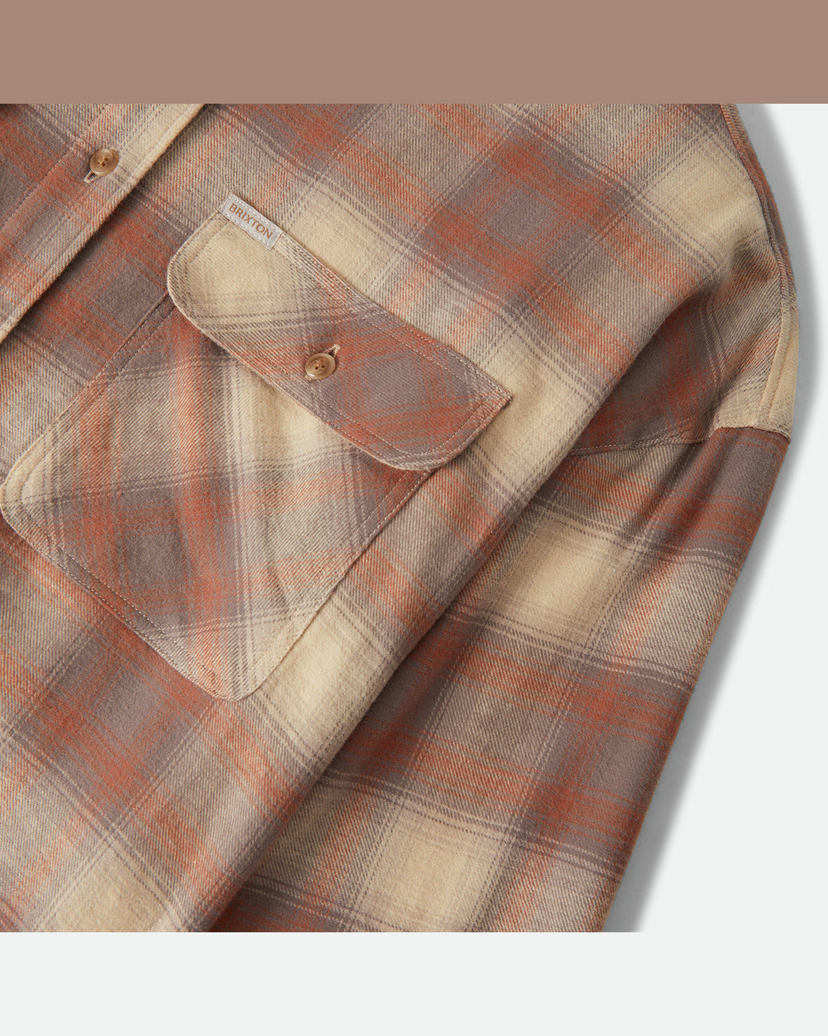 BOWERY CROP W L/S OVERSHIRT - SOFT TAN WINDOW PLAID