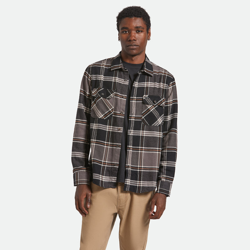 BOWERY FLANNEL - BLACK/CHARCOAL/PINECONE