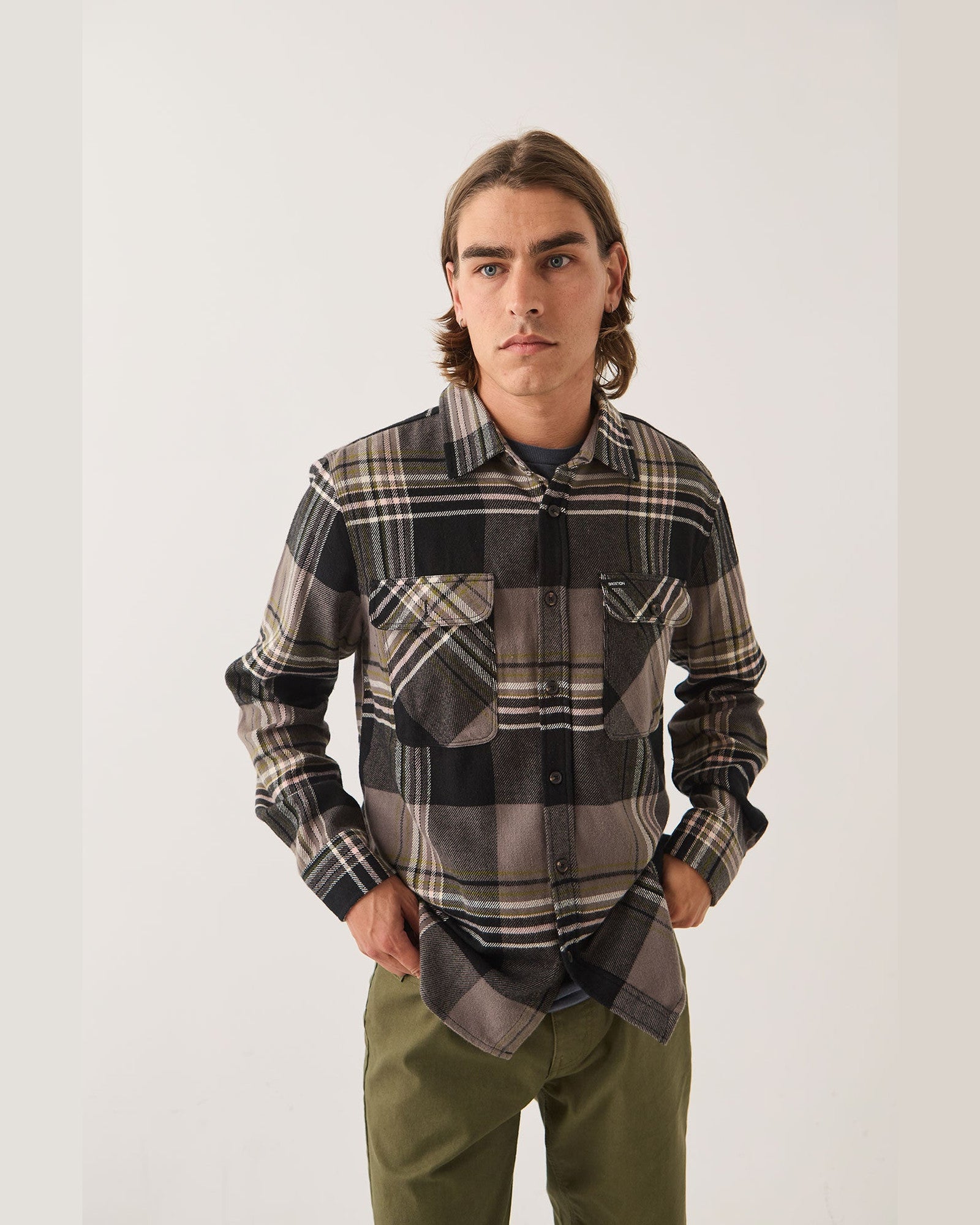 BOWERY FLANNEL - BLACK/MULTI