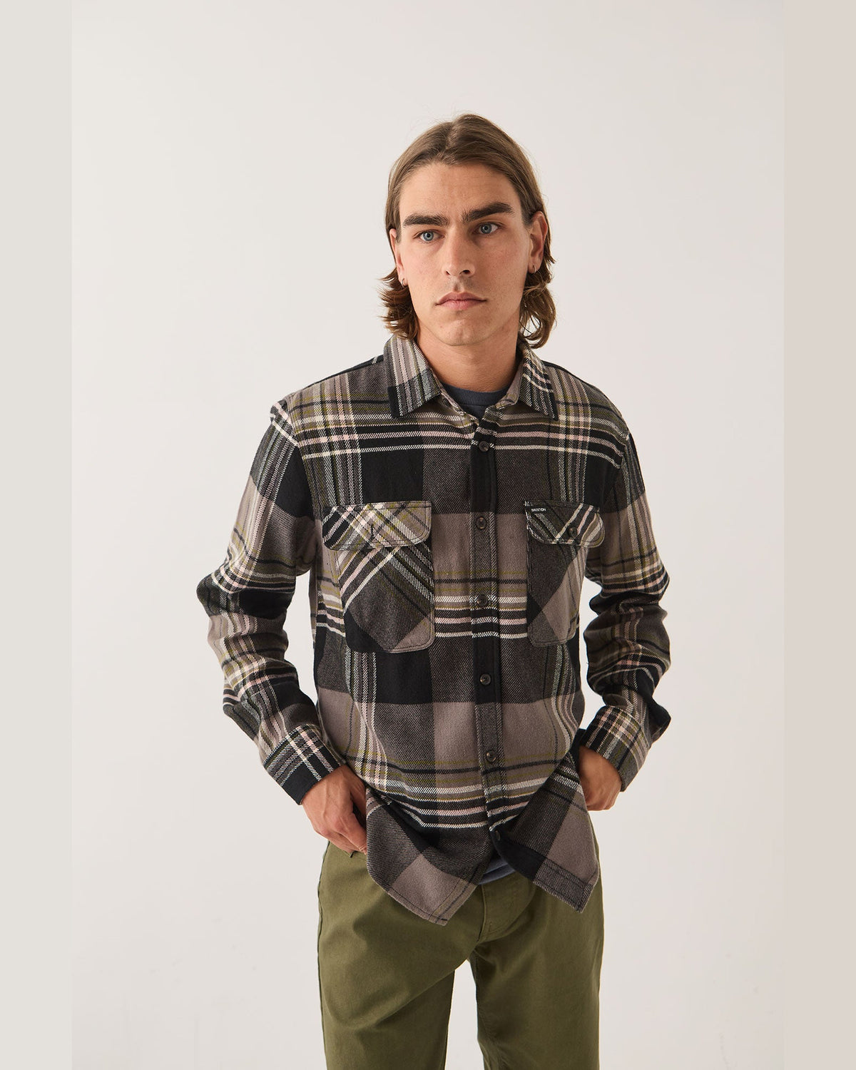 BOWERY FLANNEL - BLACK/MULTI