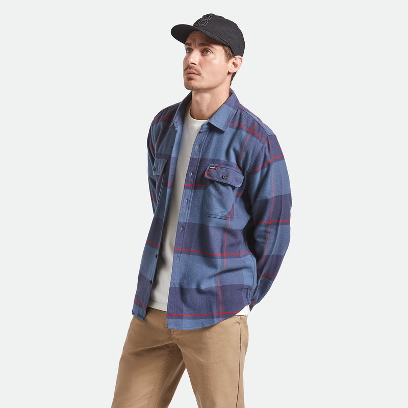 BOWERY FLANNEL - BERING SEA/MOOD INDIGO/ADRENAL