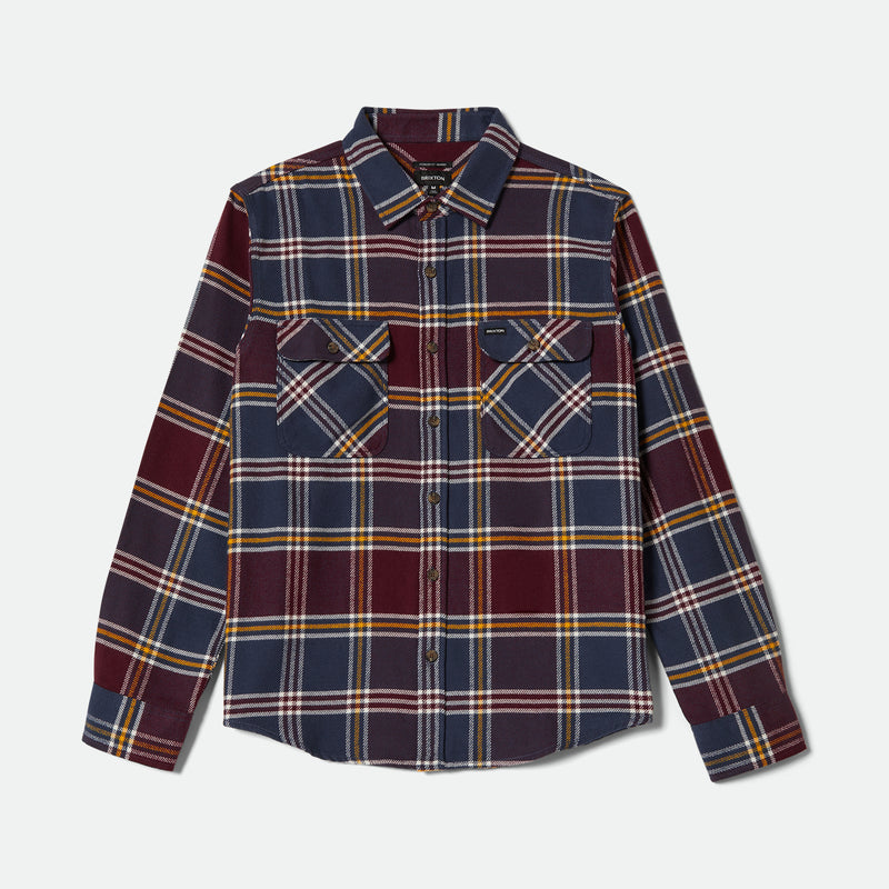 BOWERY FLANNEL - MOOD INDIGO/PORT/SAFFRON