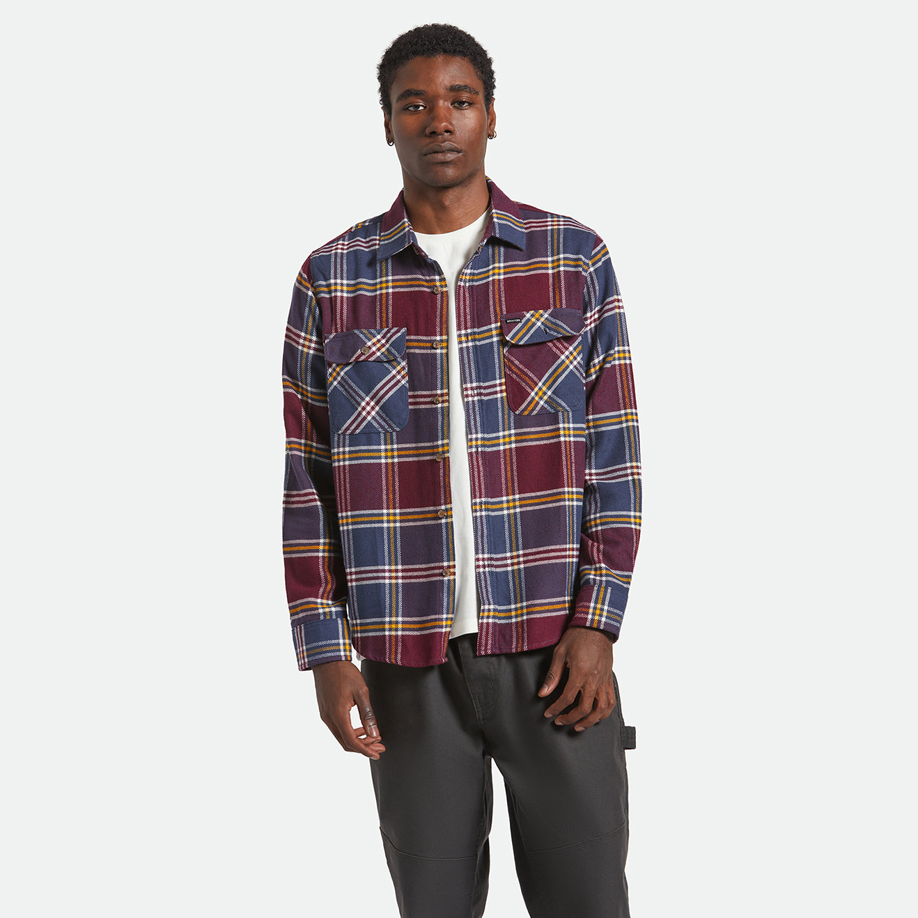 BOWERY FLANNEL - MOOD INDIGO/PORT/SAFFRON