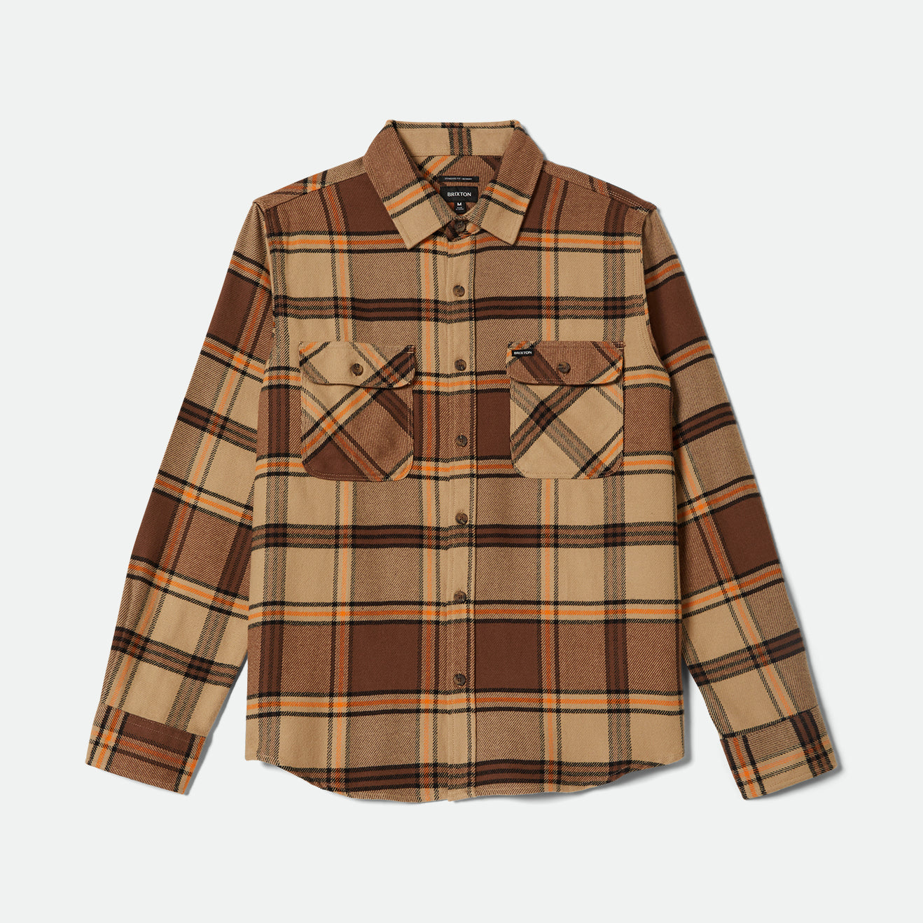 BOWERY FLANNEL - SAND/PINECONE/SOLAR ORANGE