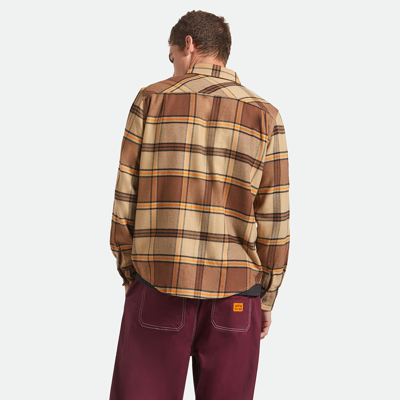 BOWERY FLANNEL - SAND/PINECONE/SOLAR ORANGE
