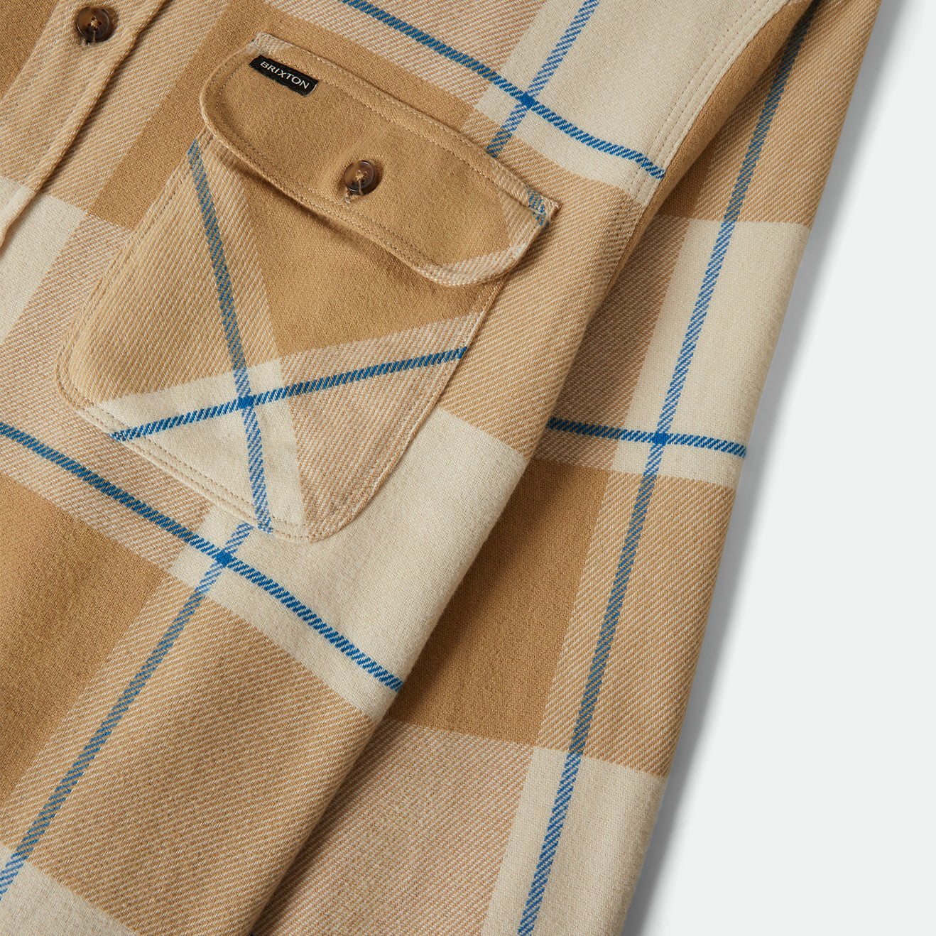 BOWERY FLANNEL - WHITECAP/SAND/CYBER BLUE