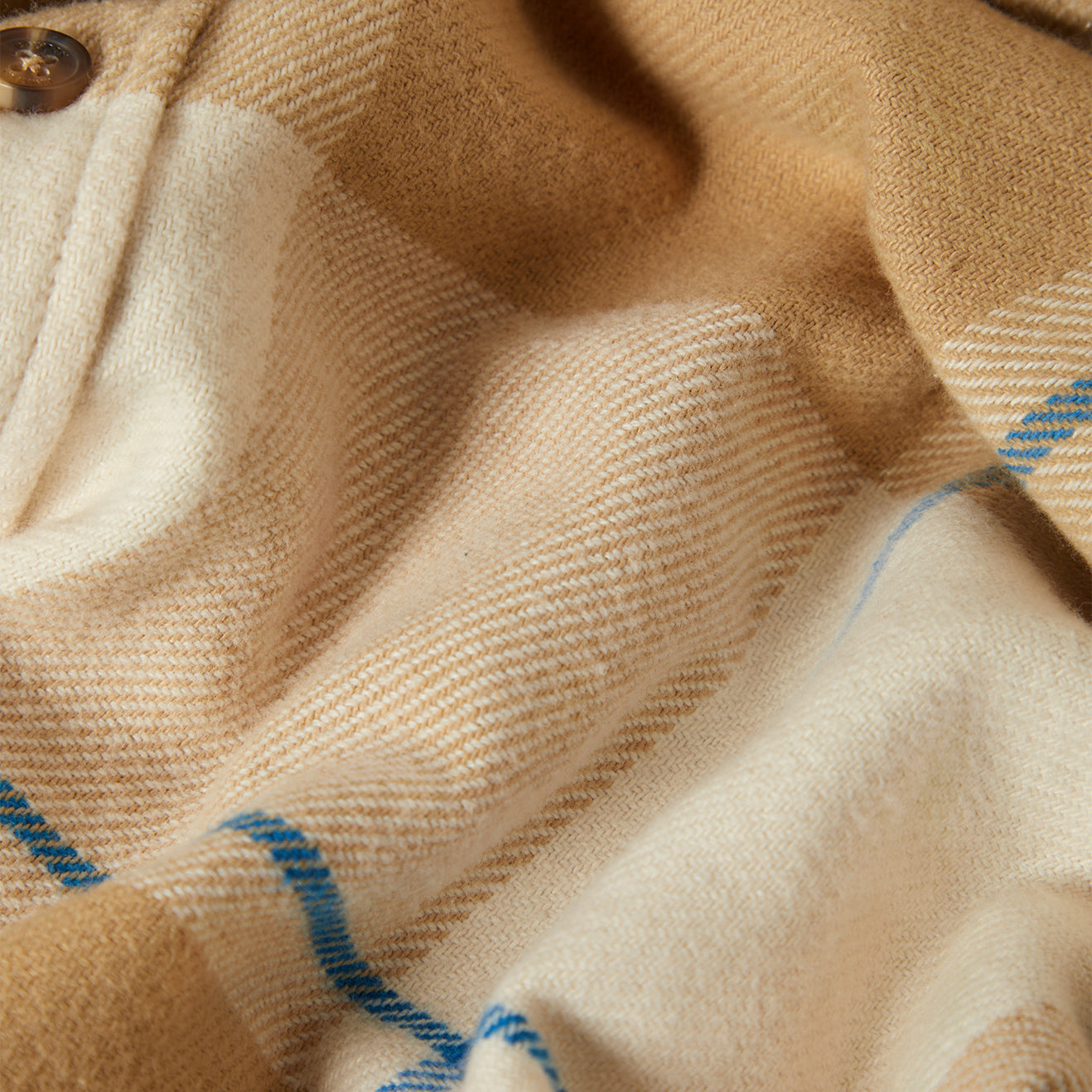 BOWERY FLANNEL - WHITECAP/SAND/CYBER BLUE