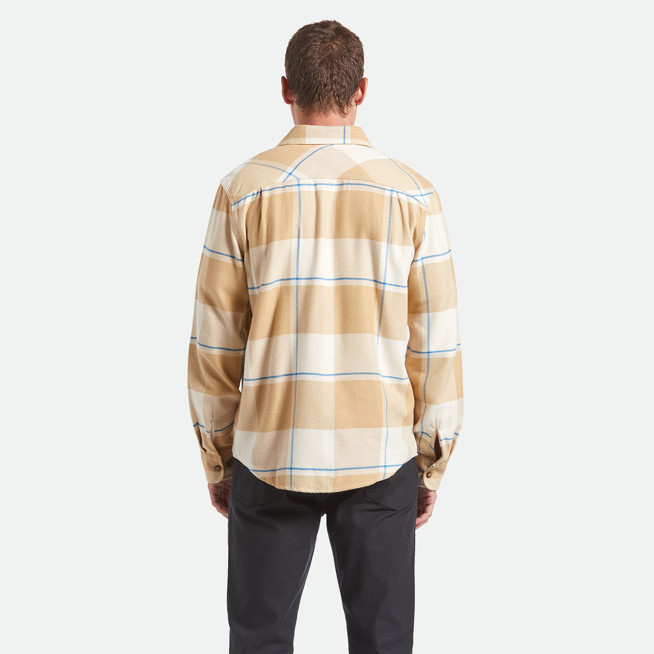 BOWERY FLANNEL - WHITECAP/SAND/CYBER BLUE