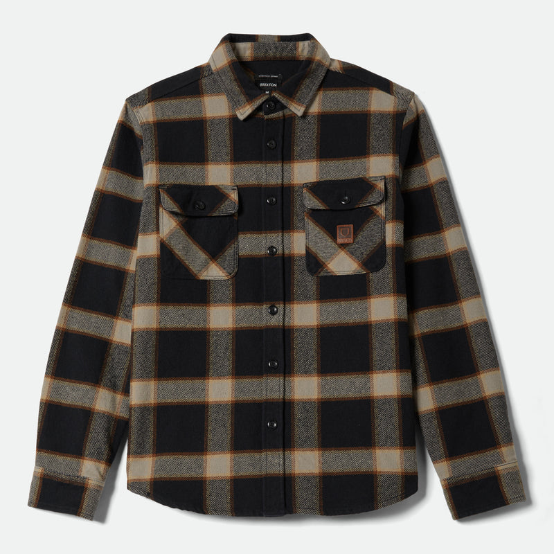 BOWERY HEAVY WEIGHT L/S FLANNEL - BLACK/CREAM