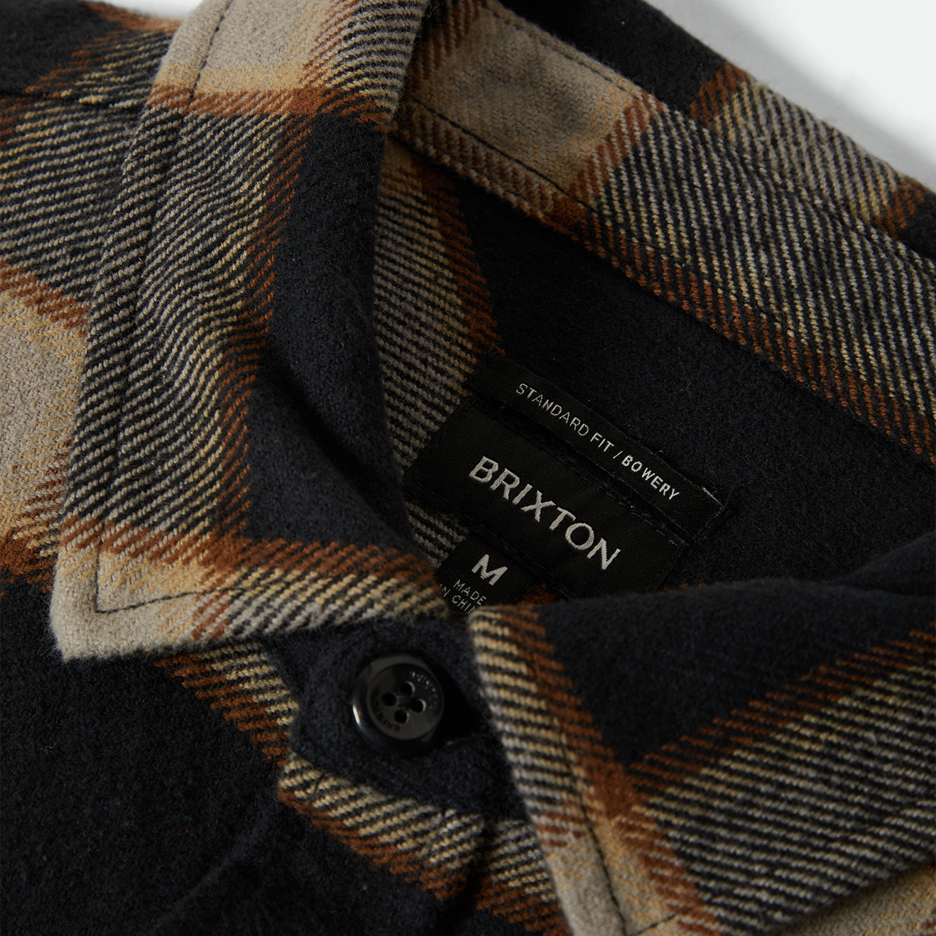 BOWERY HEAVY WEIGHT L/S FLANNEL - BLACK/CREAM