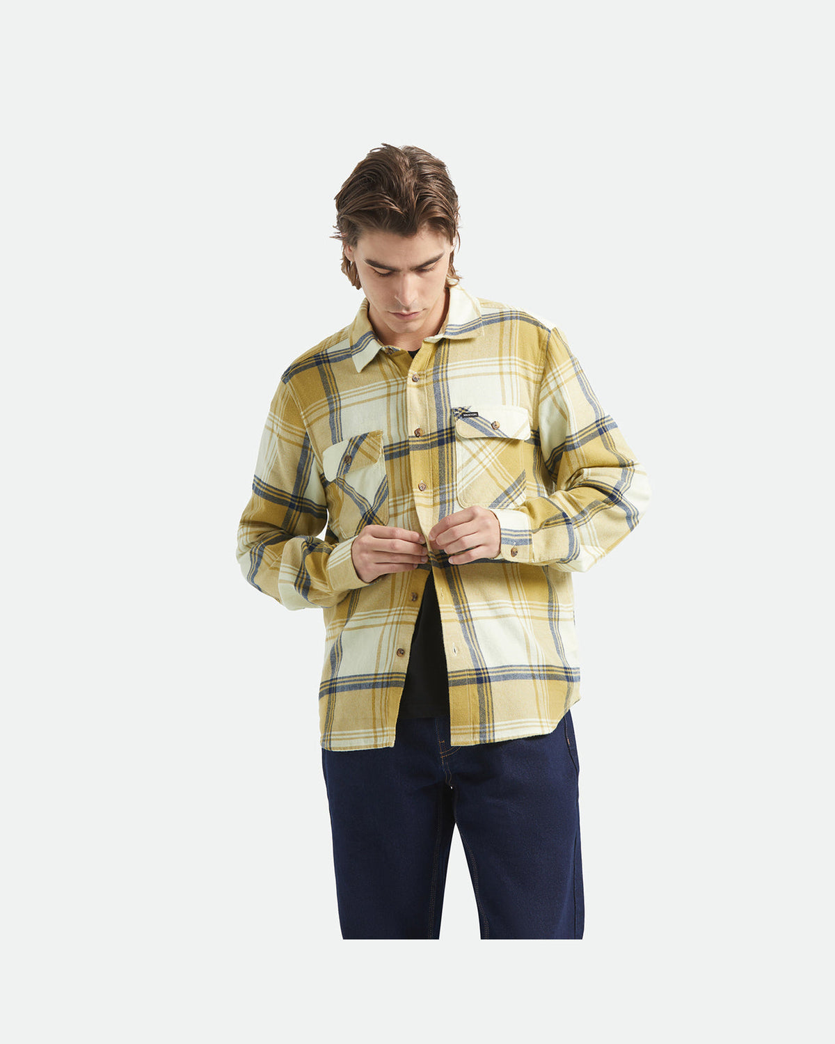 BOWERY LW ULTRA FLANNEL - YELLOW/DUSTED OCHRE