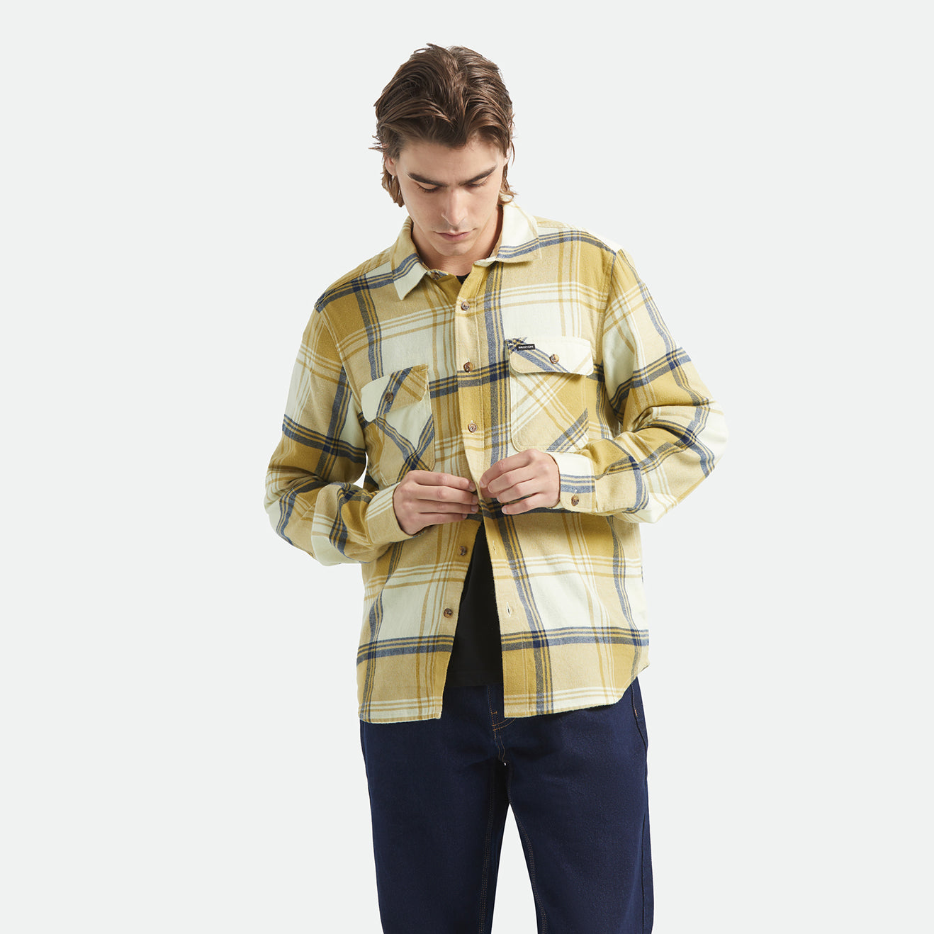 BOWERY LW ULTRA FLANNEL - YELLOW/DUSTED OCHRE