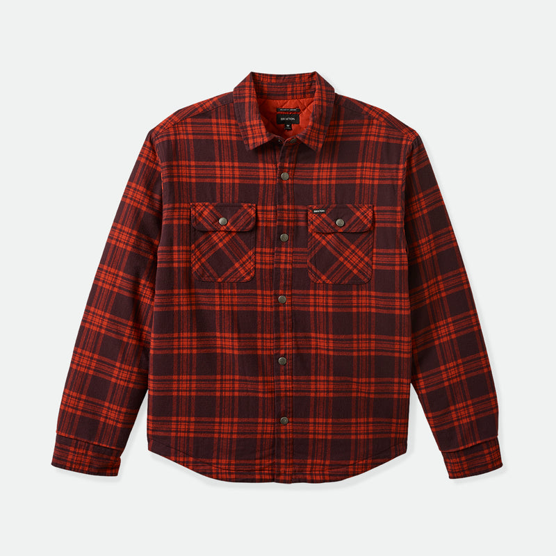 BOWERY QUILTED FLANNEL - BRIGHT RED/MAHOGANDY