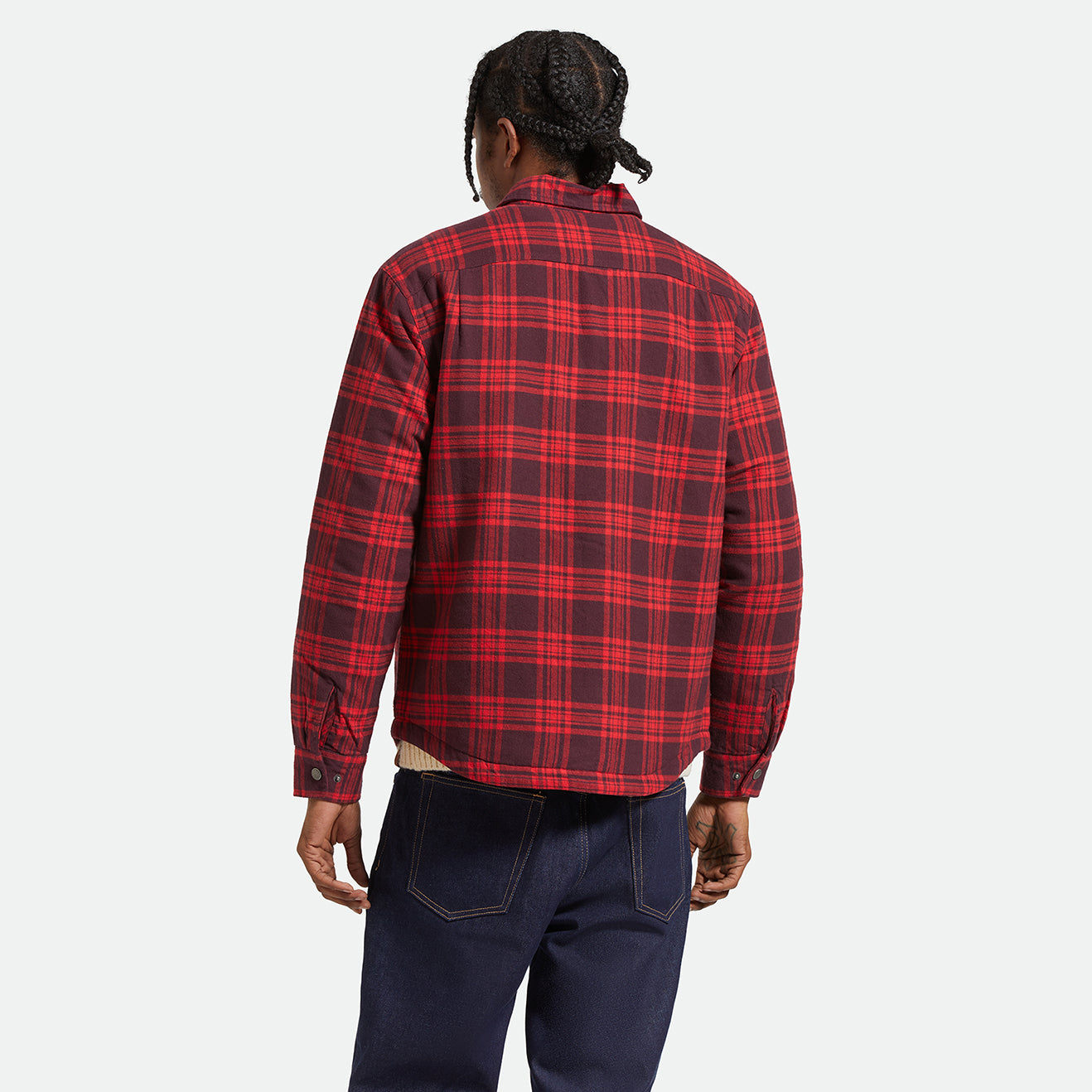 BOWERY QUILTED FLANNEL - BRIGHT RED/MAHOGANDY
