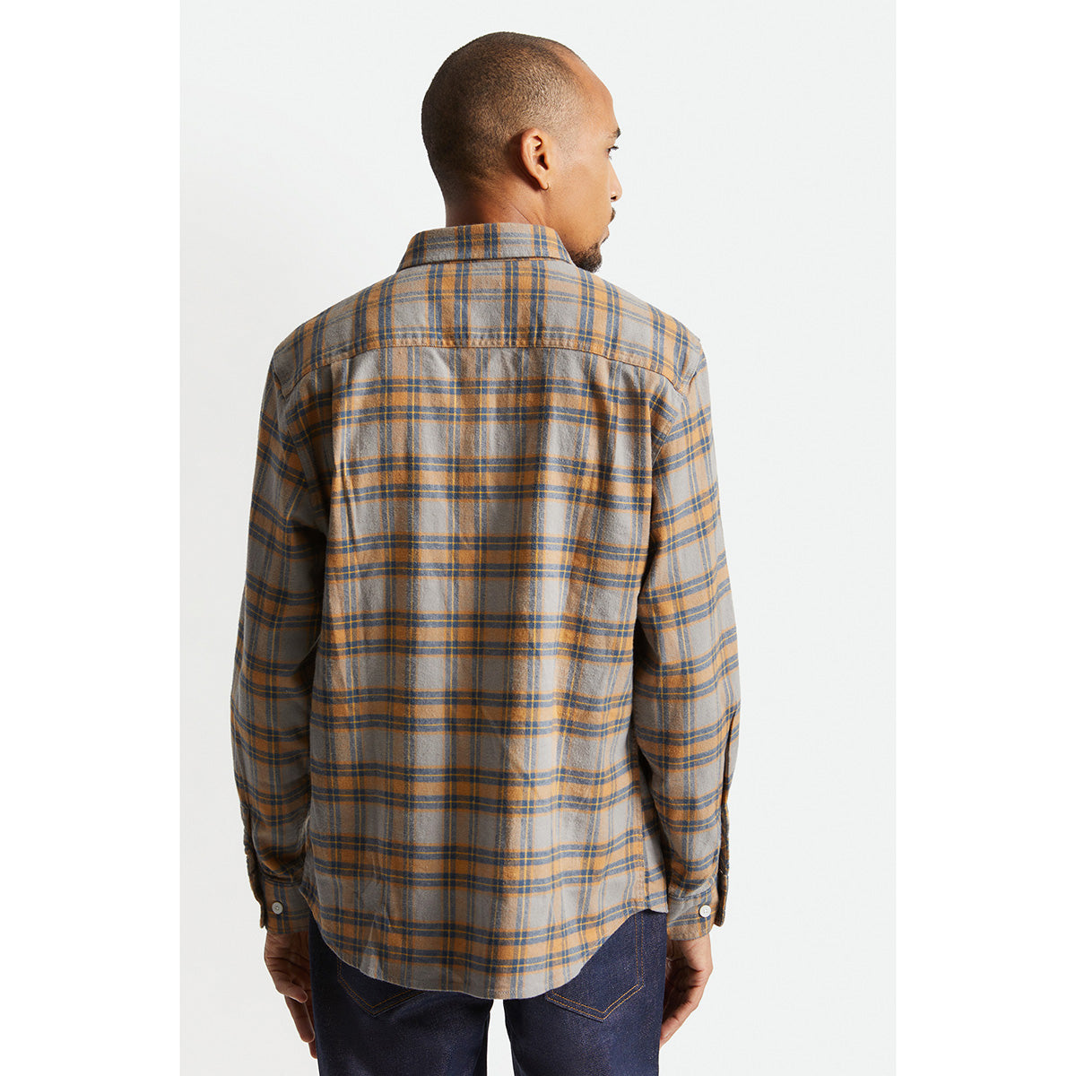 BOWERY STRETCH L/S X FLANNEL - HEATHER GREY