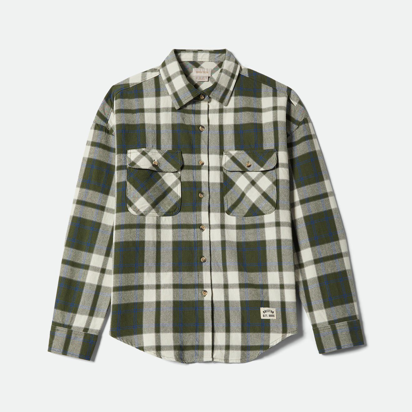 BOWERY VINTAGE L/S OVERSHIRT - GREEN/BLUE