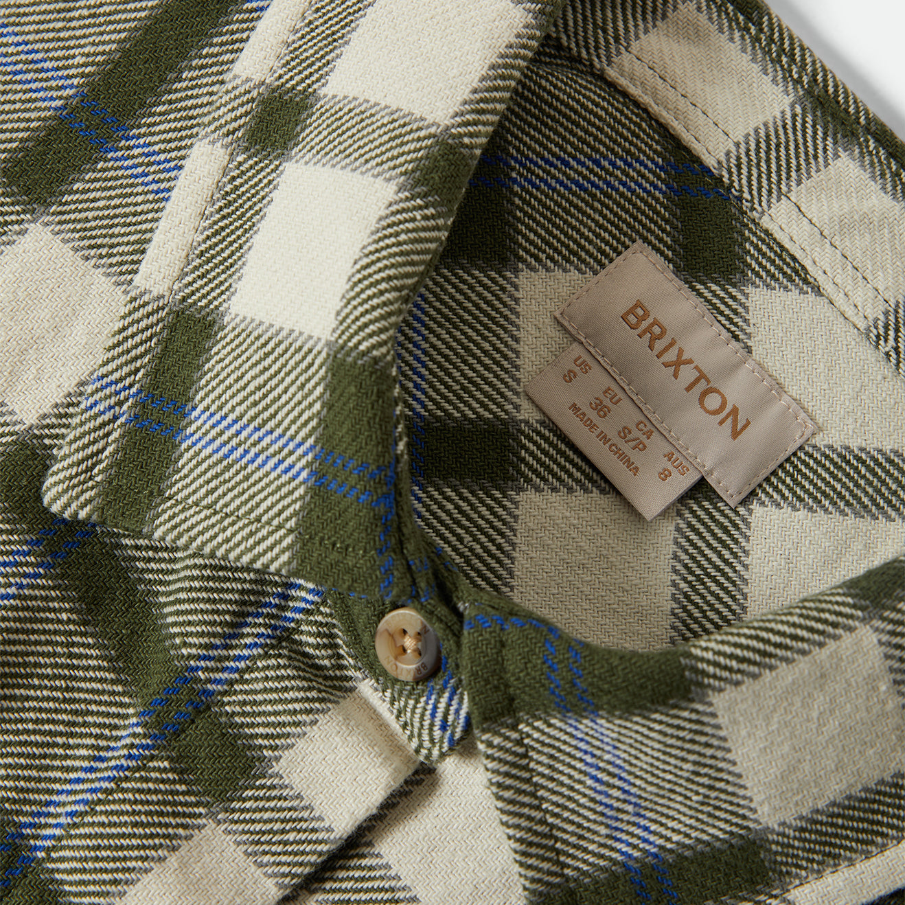 BOWERY VINTAGE L/S OVERSHIRT - GREEN/BLUE