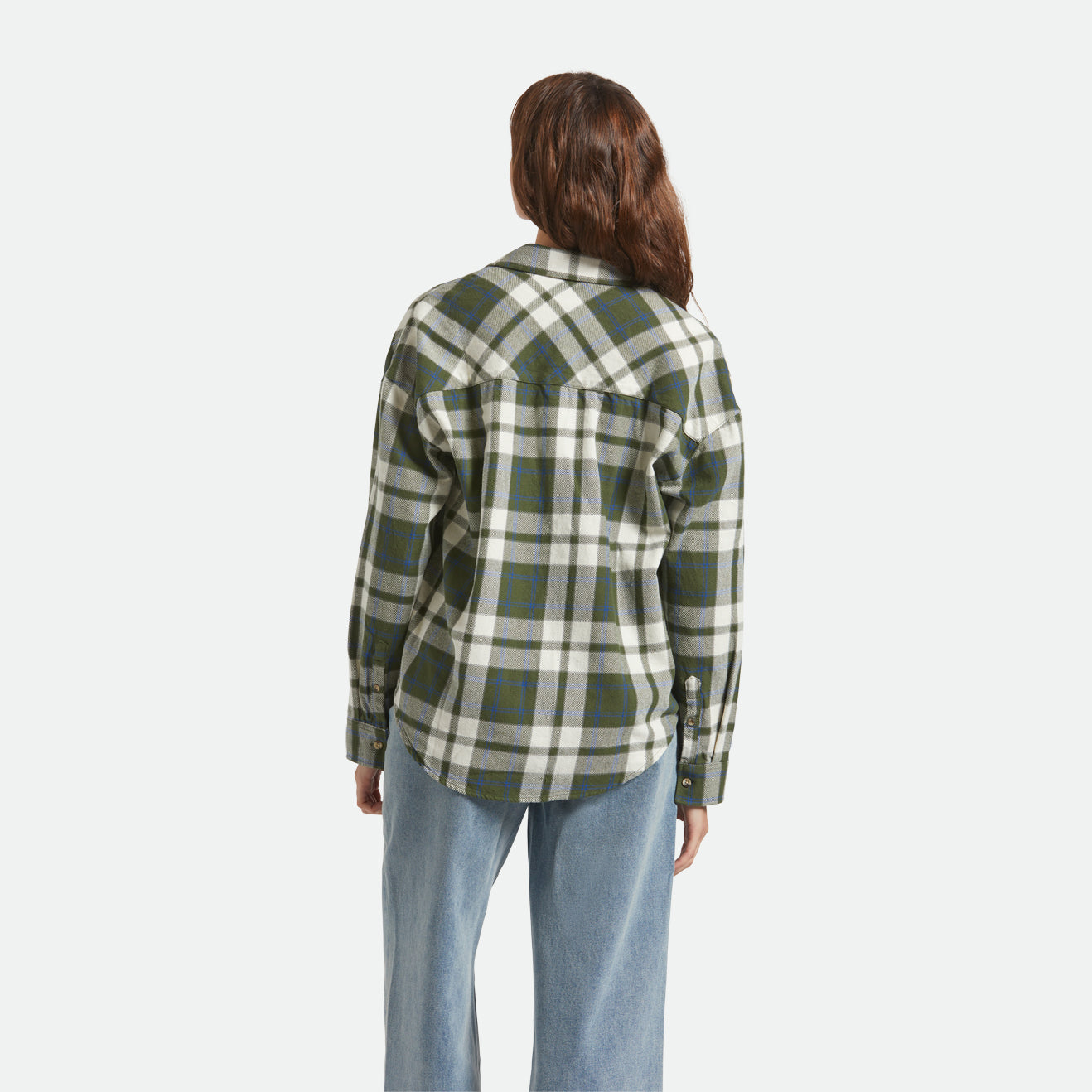 BOWERY VINTAGE L/S OVERSHIRT - GREEN/BLUE
