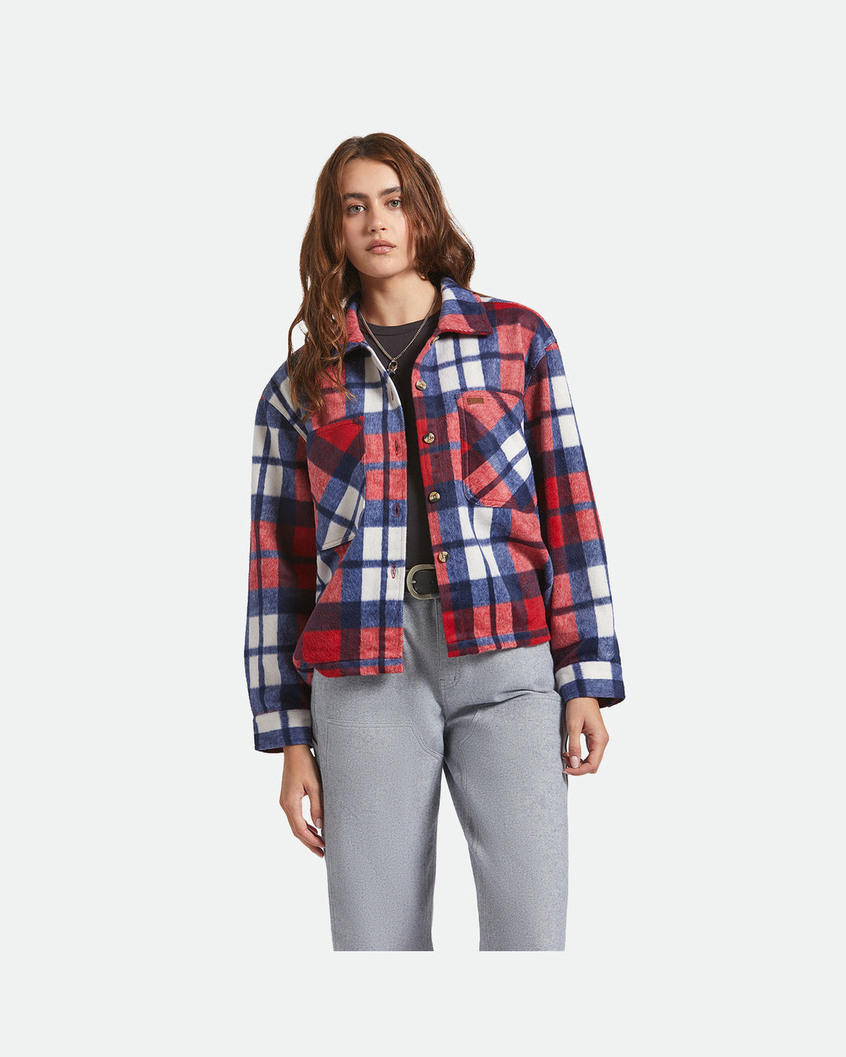 BOWERY W SOFT BRUSHED FLANNEL - ADRENALINE RUSH/NAVY