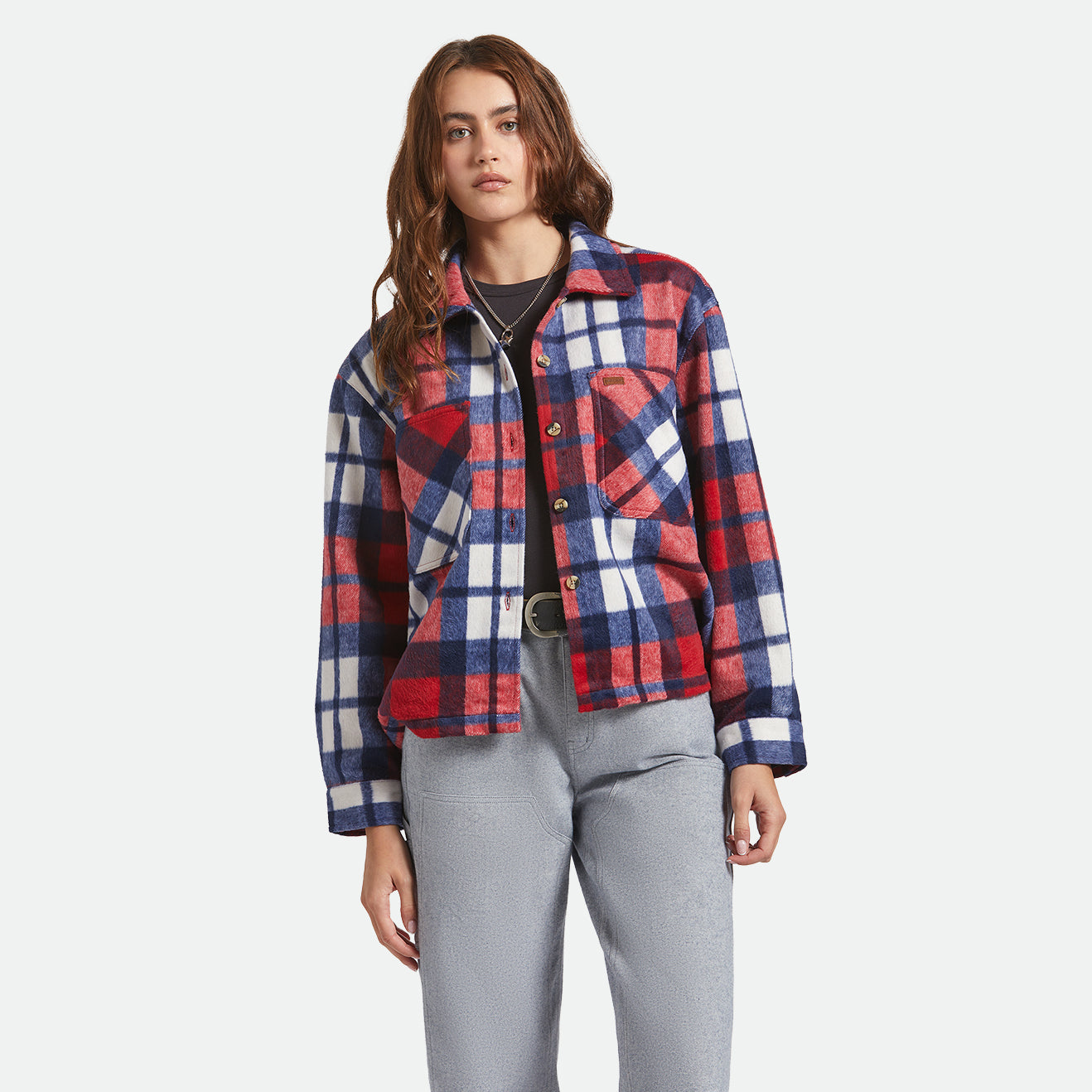 BOWERY W SOFT BRUSHED FLANNEL - ADRENALINE RUSH/NAVY
