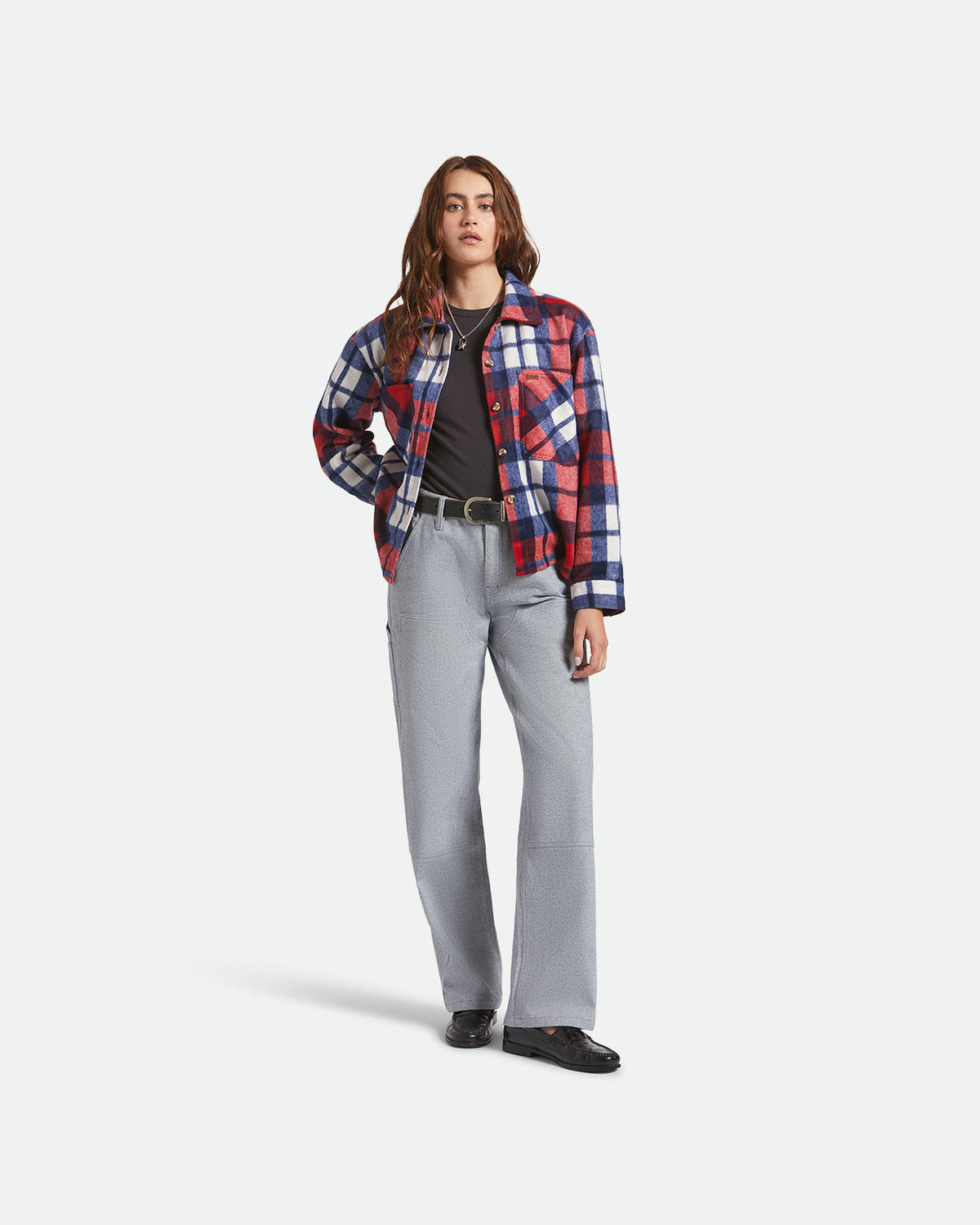 BOWERY W SOFT BRUSHED FLANNEL - ADRENALINE RUSH/NAVY