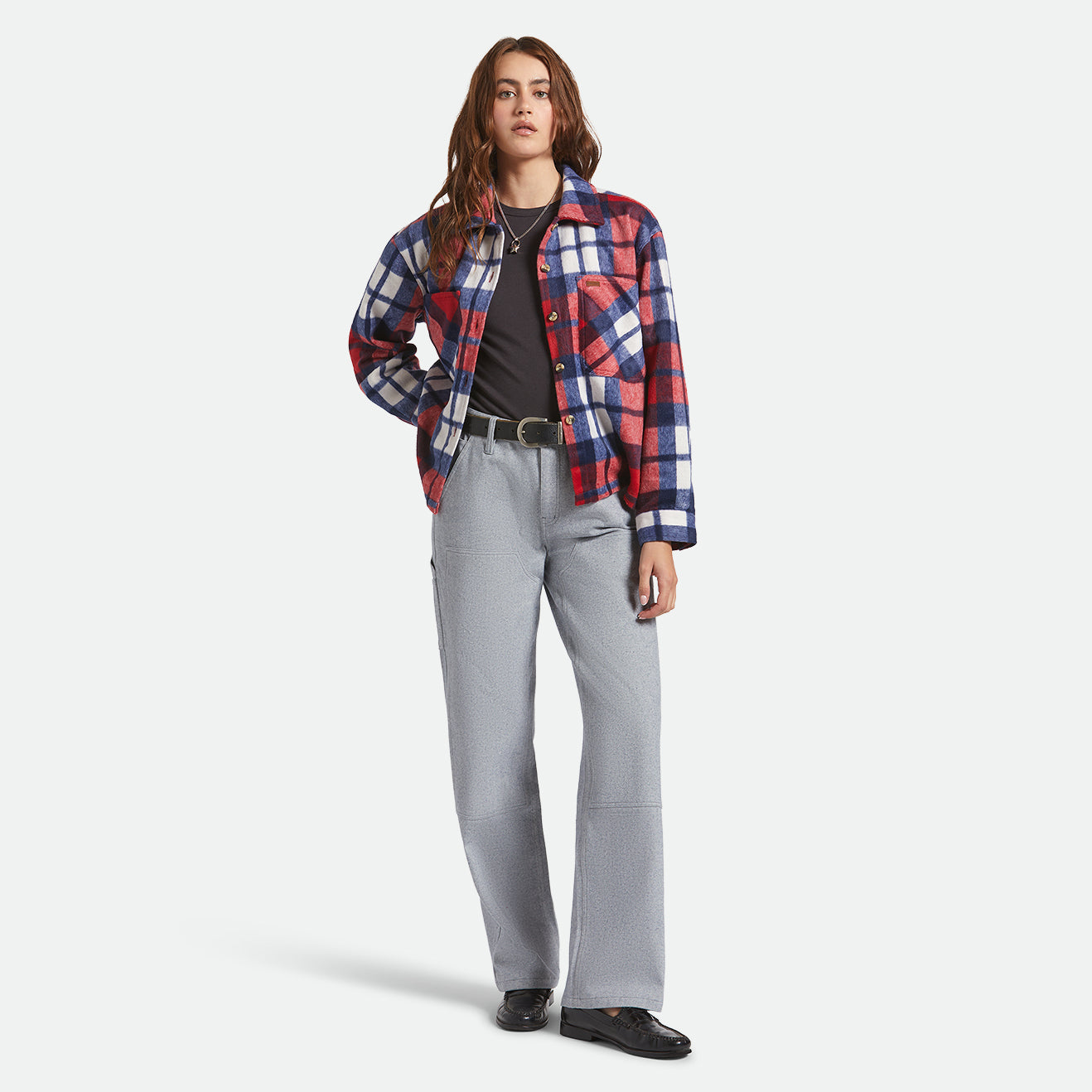 BOWERY W SOFT BRUSHED FLANNEL - ADRENALINE RUSH/NAVY