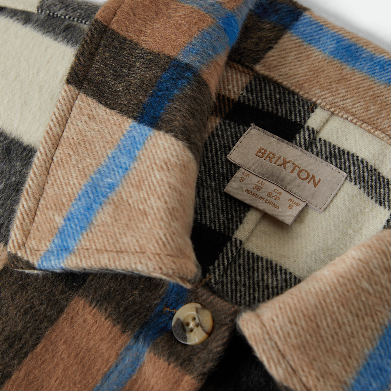 BOWERY W SOFT BRUSHED FLANNEL - WASHED BLACK/SAND