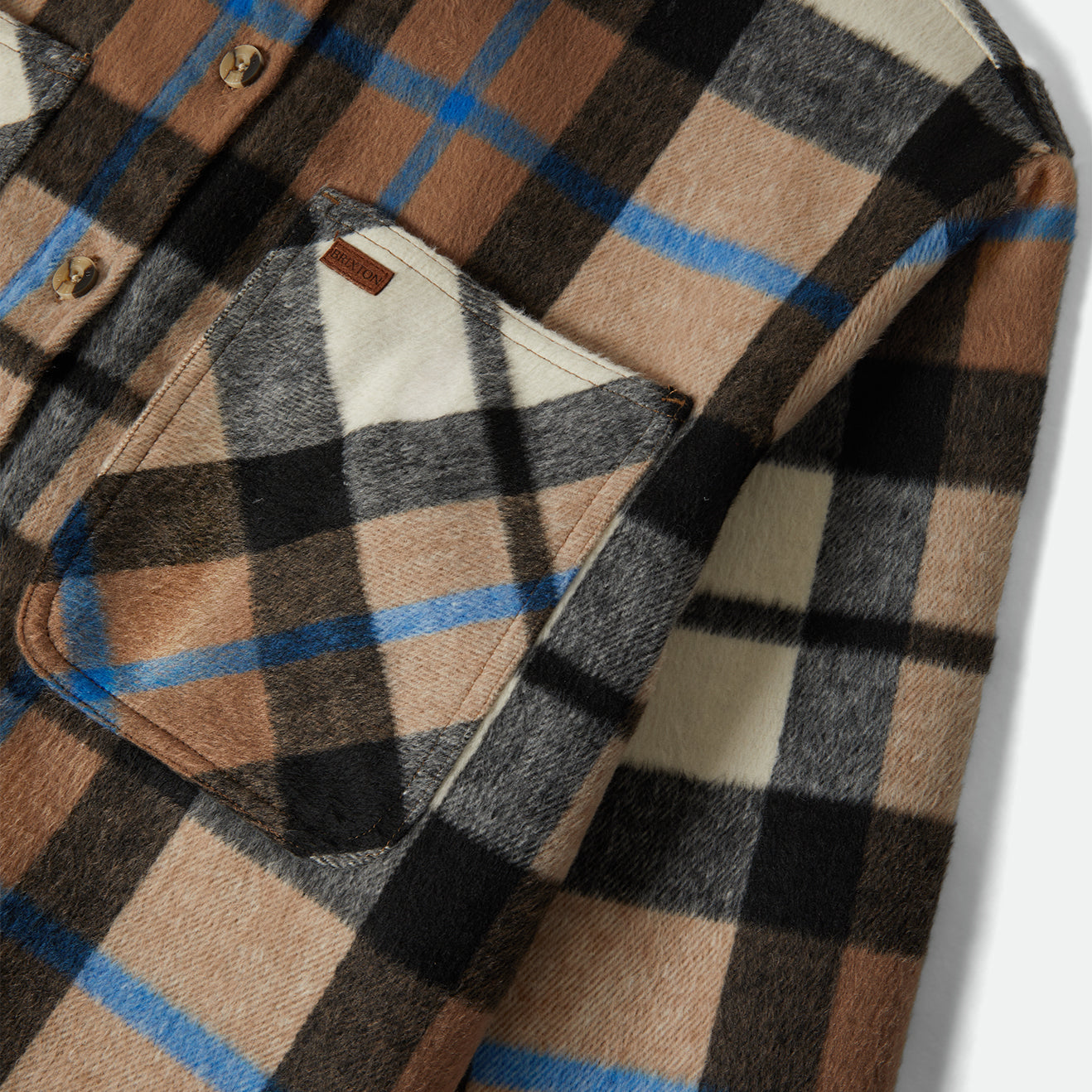 BOWERY W SOFT BRUSHED FLANNEL - WASHED BLACK/SAND