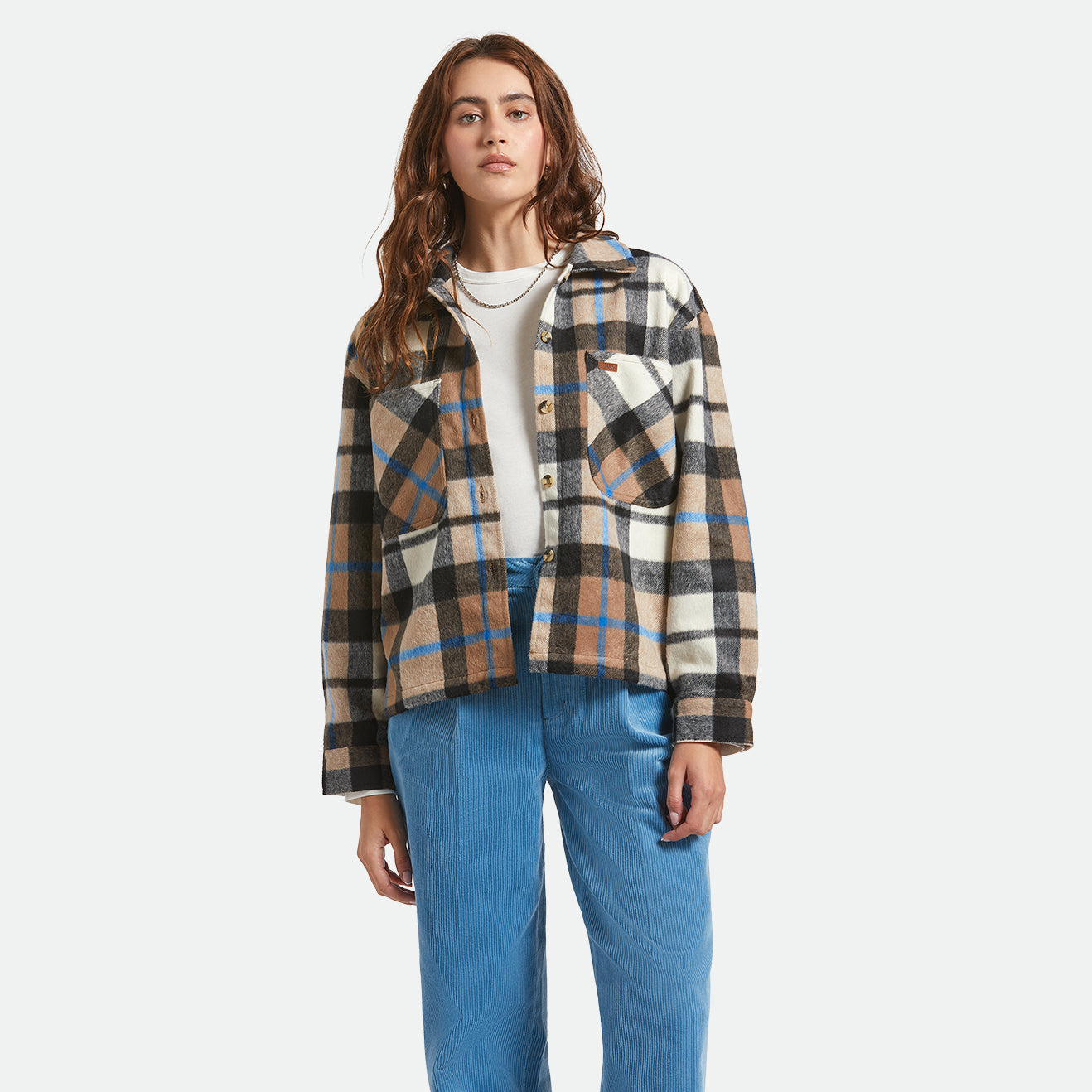 BOWERY W SOFT BRUSHED FLANNEL - WASHED BLACK/SAND