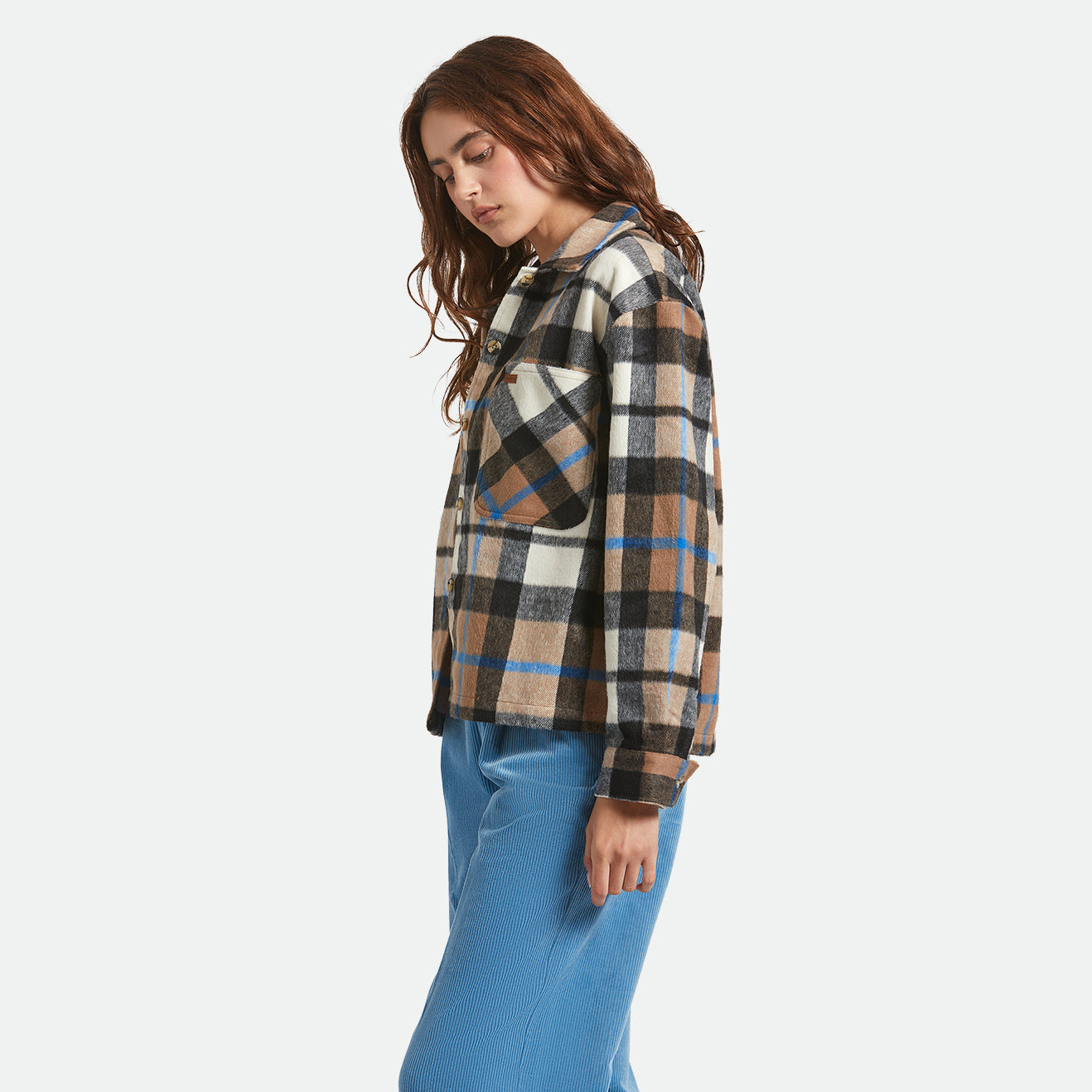 BOWERY W SOFT BRUSHED FLANNEL - WASHED BLACK/SAND