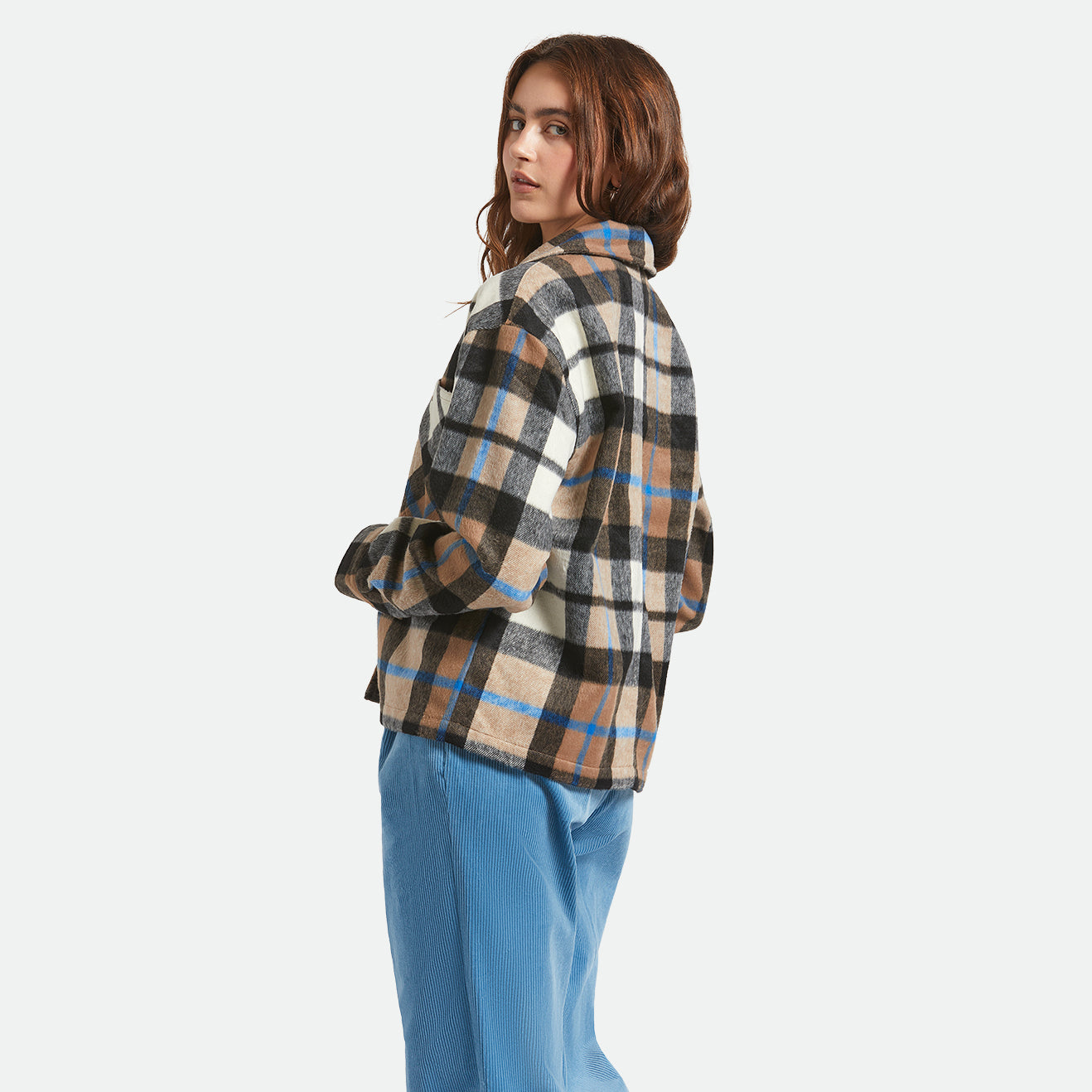 BOWERY W SOFT BRUSHED FLANNEL - WASHED BLACK/SAND