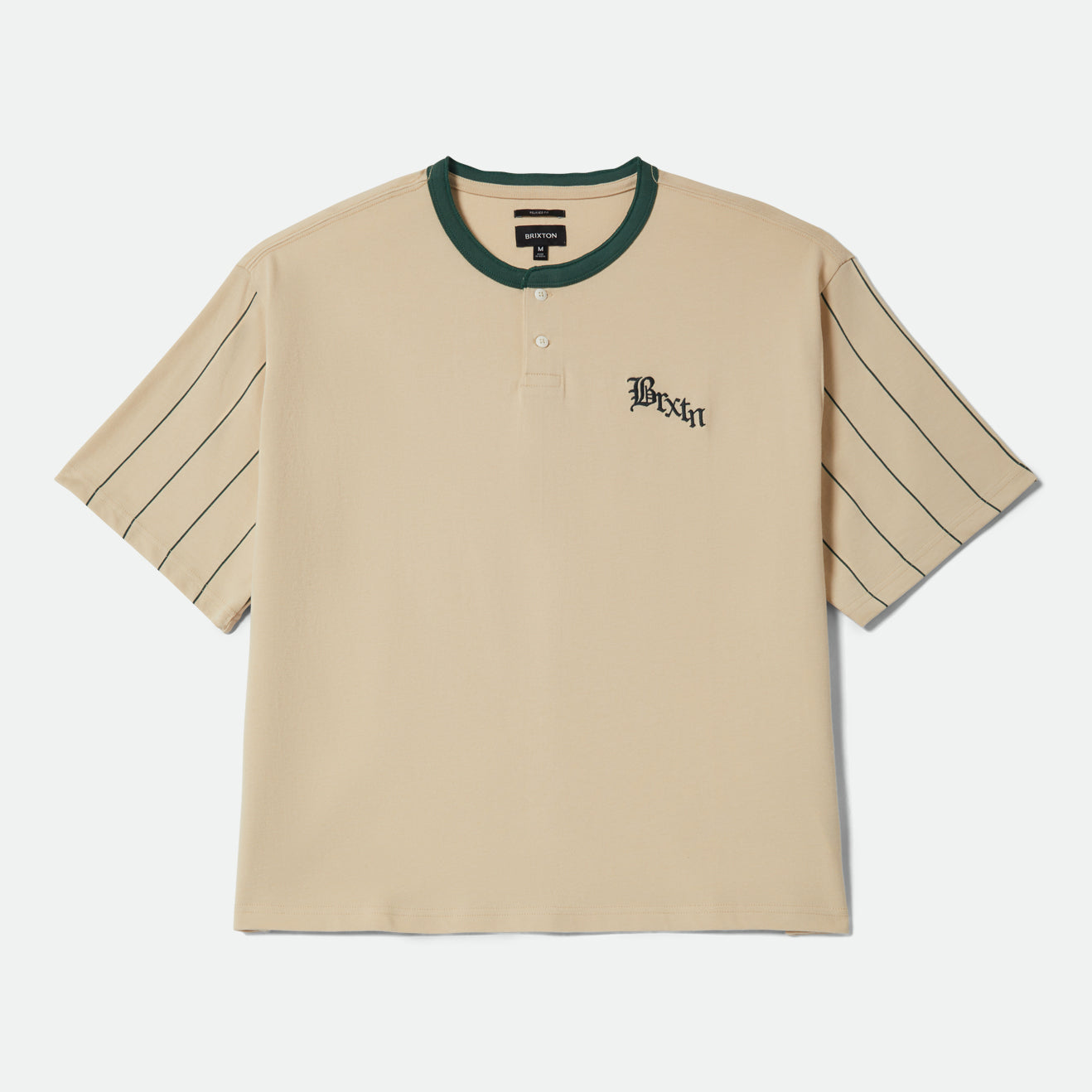 BOXY BASEBALL 1/2 SLEEVE TEE - WHITECAP/PRIMAL GREEN