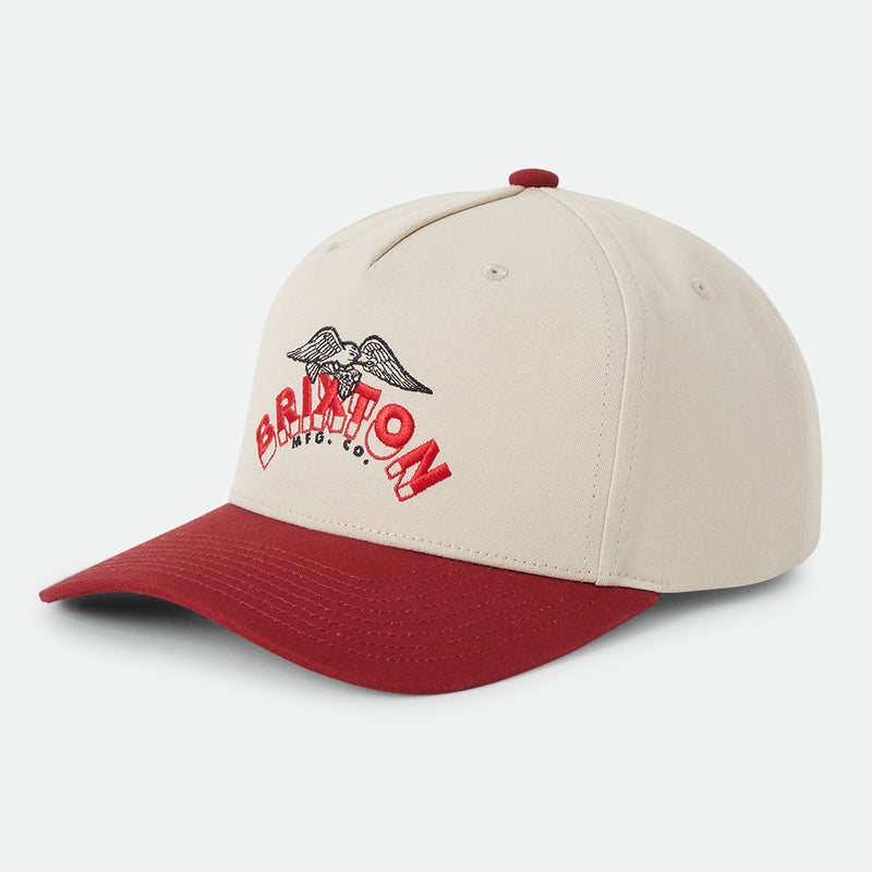 BRIXTON BANNER SNAPBACK - WHITECAP/DARK BRICK
