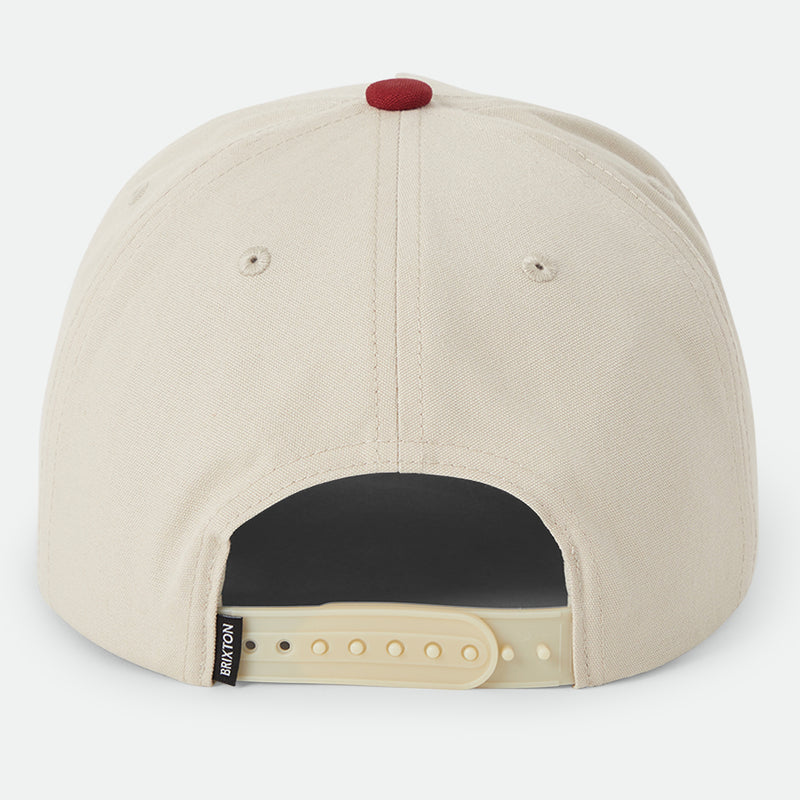 BRIXTON BANNER SNAPBACK - WHITECAP/DARK BRICK