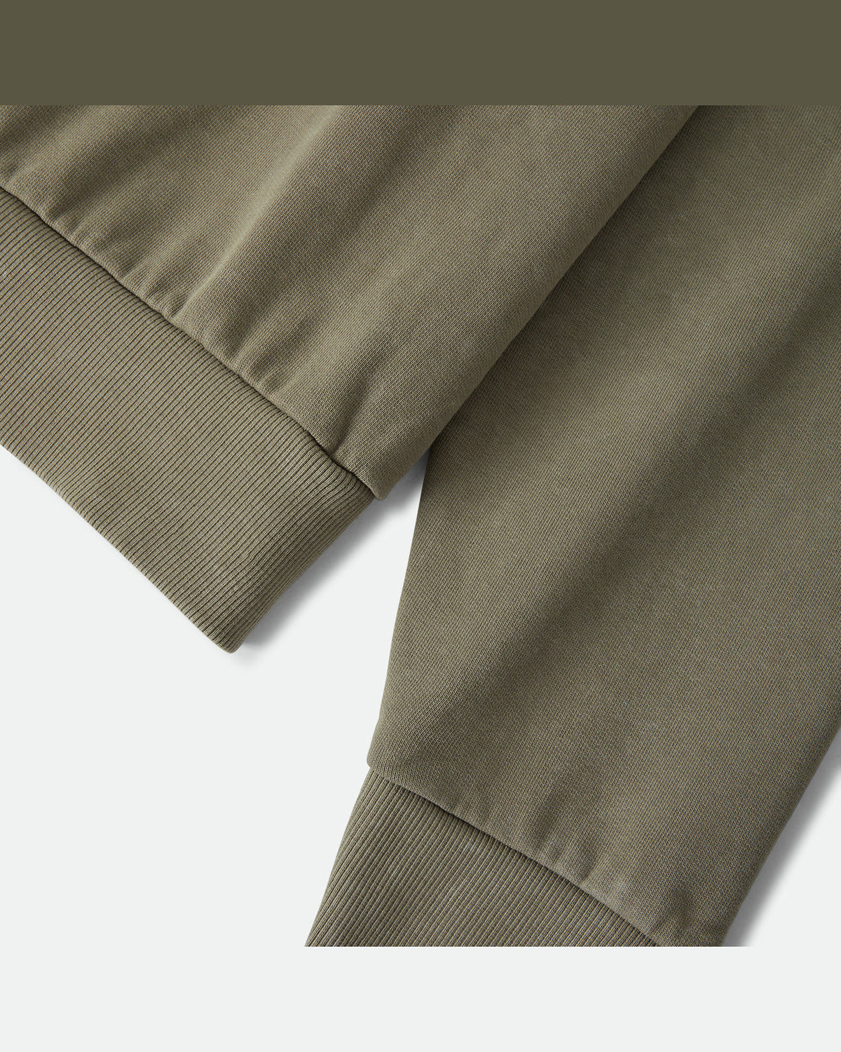 BRIXTON BASELINE CREW FLEECE - OLIVE SURPLUS VINTAGE WASH